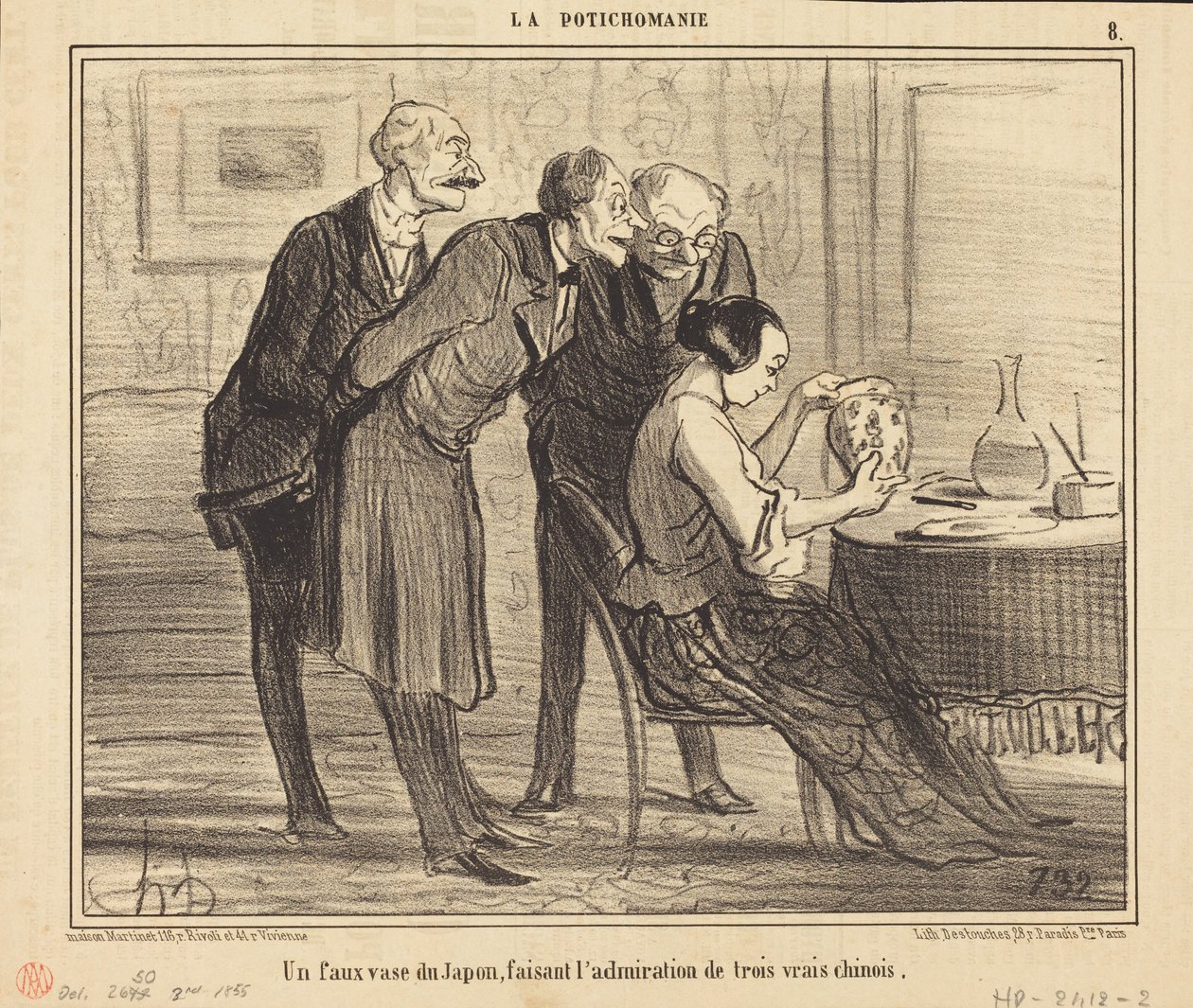 Fałszywa waza z Japonii, która... autorstwa Honoré Daumier