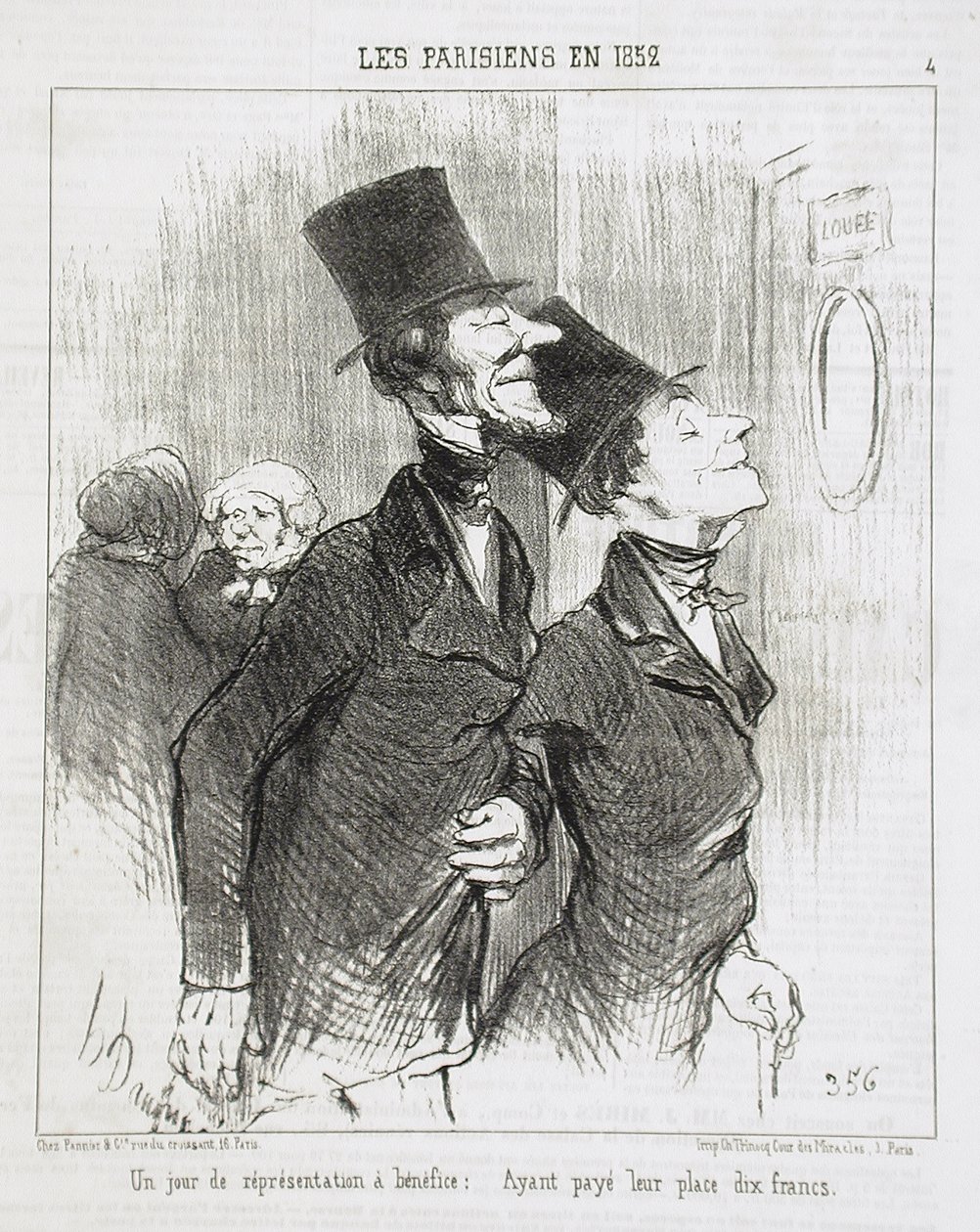 Dzień przedstawienia dobroczynnego! autorstwa Honoré Daumier