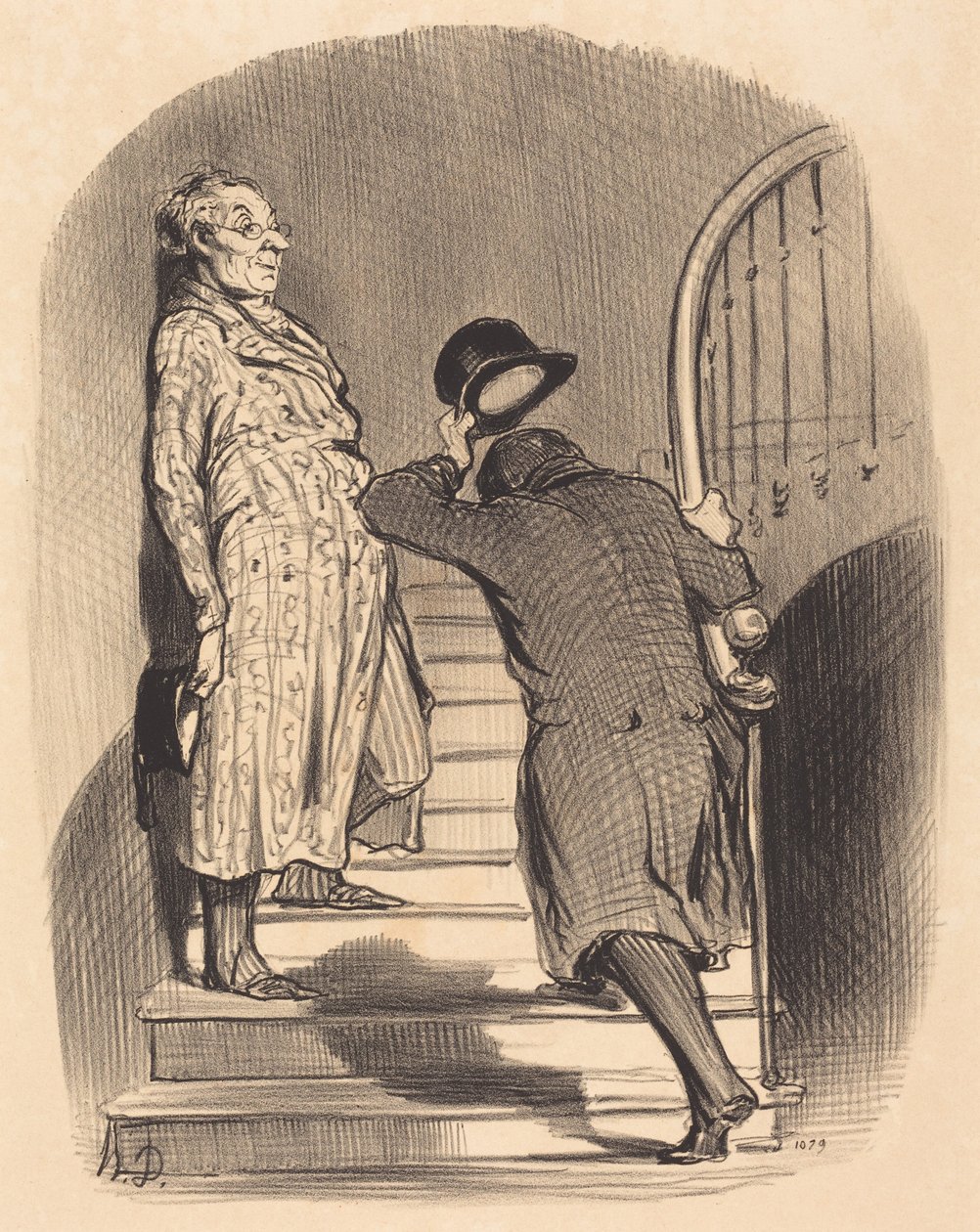 Lokator, który punktualnie płaci czynsz autorstwa Honoré Daumier