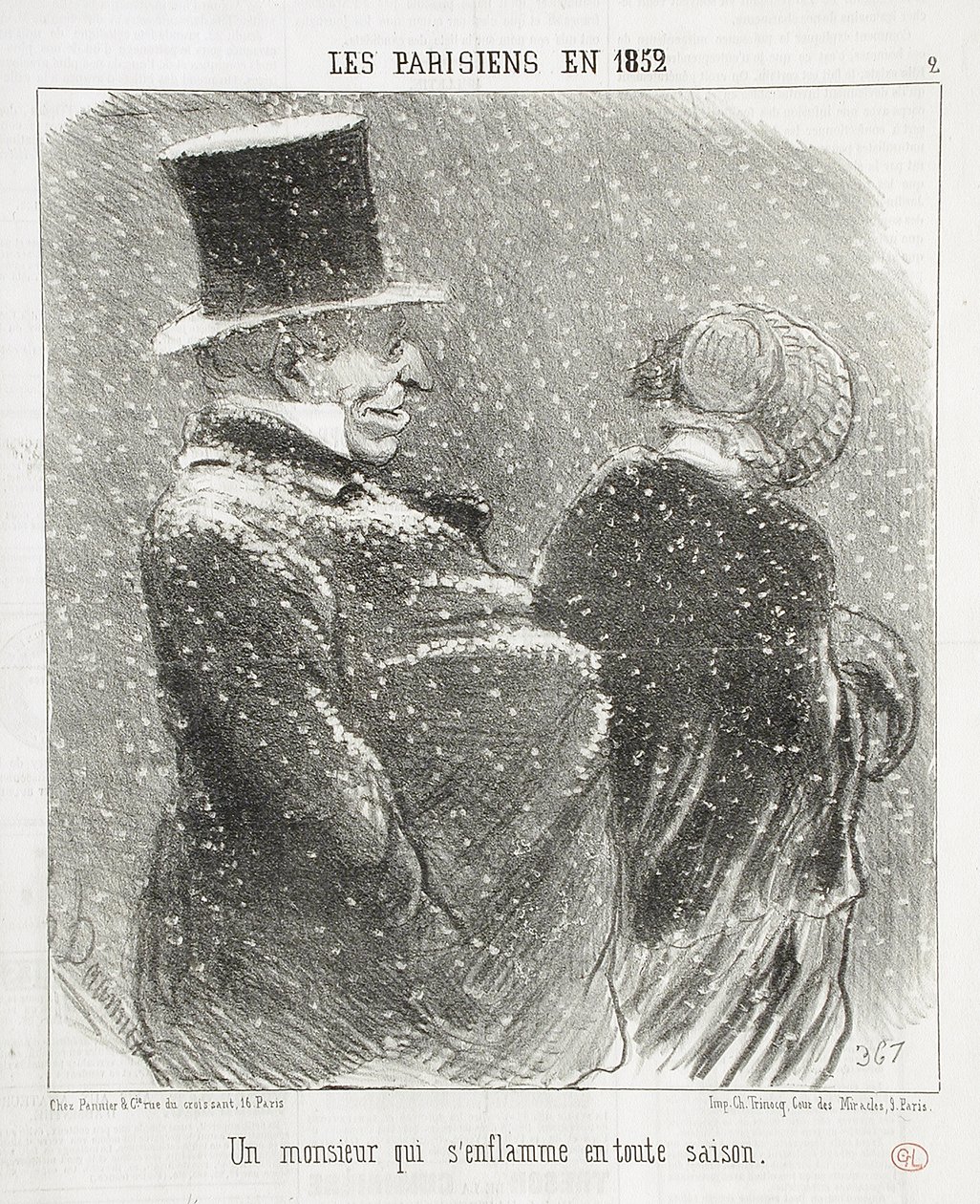 Pan, który staje w płomieniach... autorstwa Honoré Daumier