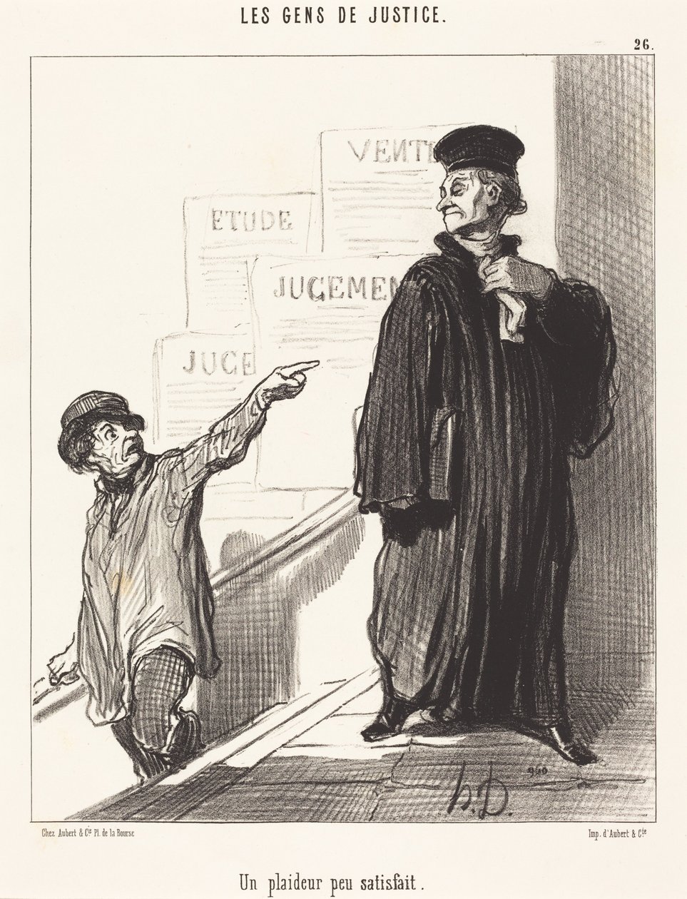 Mało zadowolony powód autorstwa Honoré Daumier