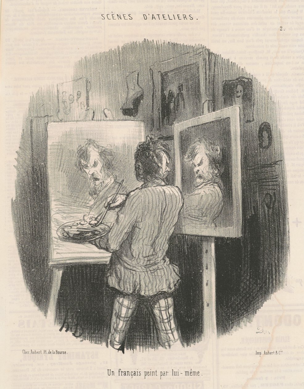 Malowany przez siebie Francuz autorstwa Honoré Daumier