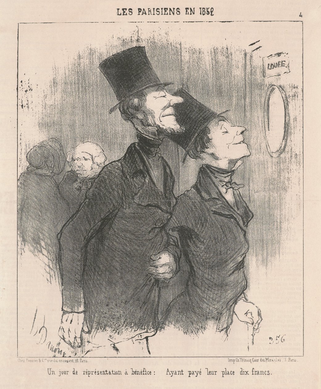 Dzień przedstawienia dobroczynnego autorstwa Honoré Daumier