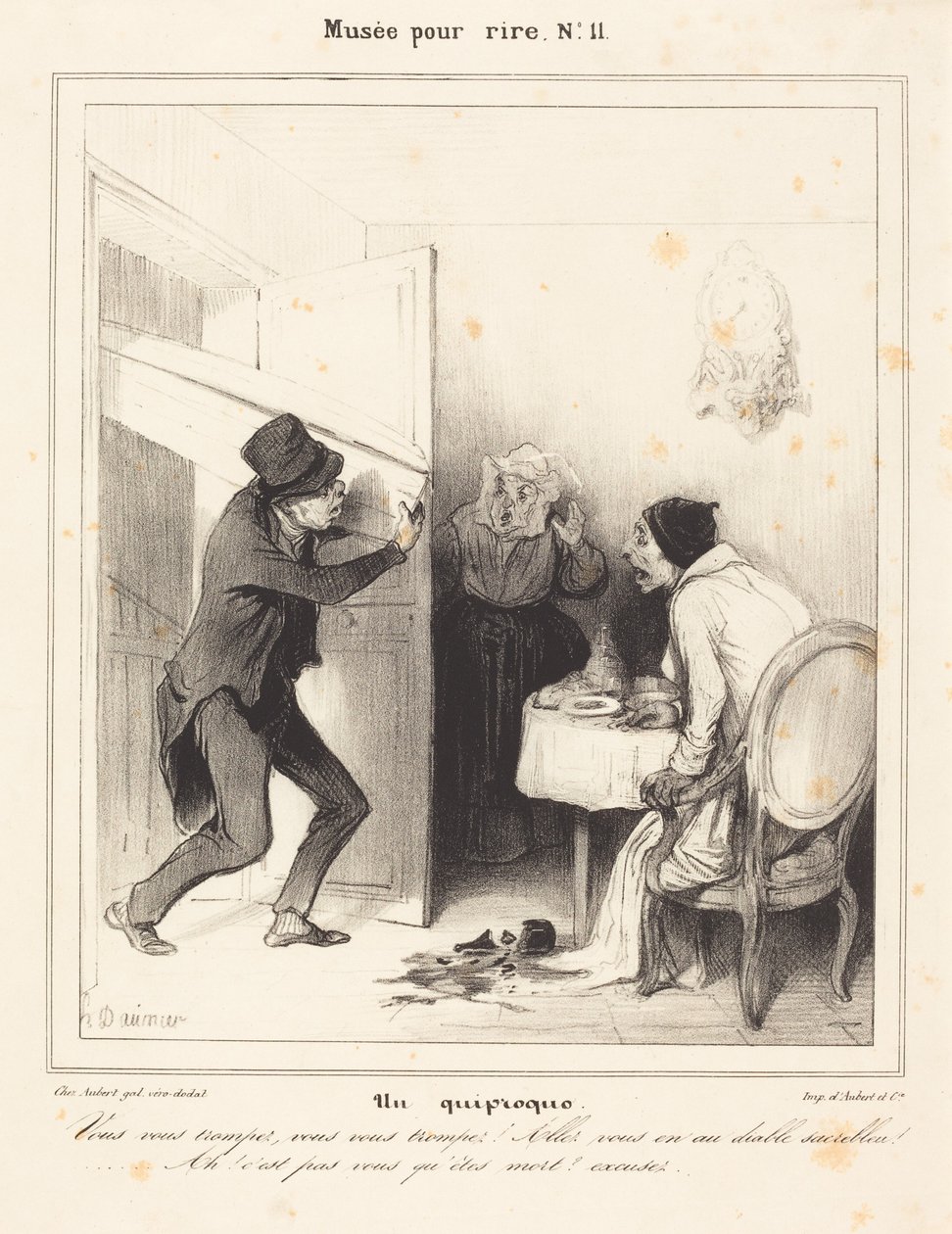 Nieporozumienie - Myli się pan... niech pan idzie... do diabła... autorstwa Honoré Daumier
