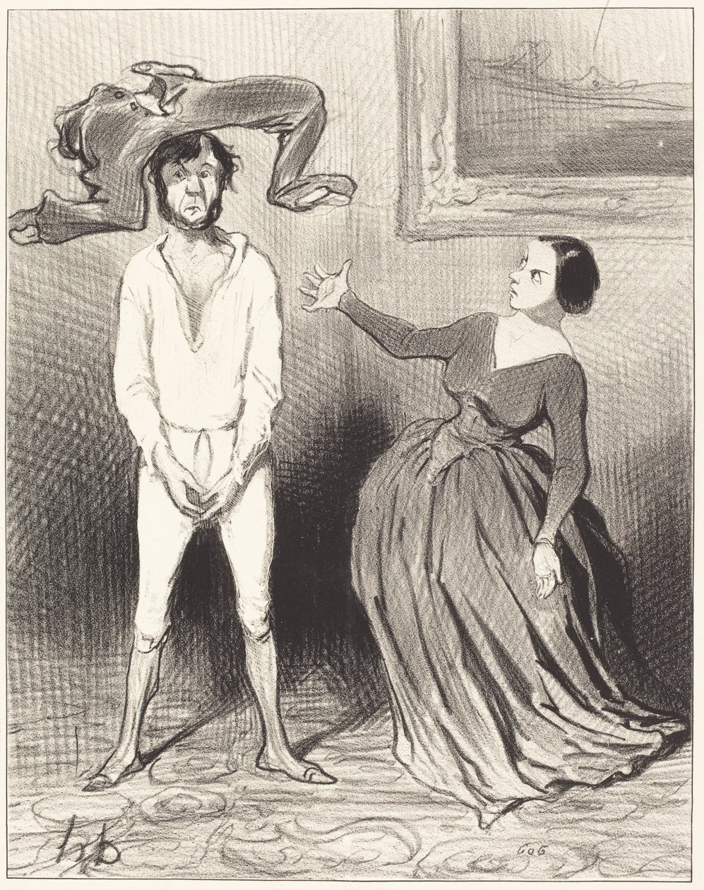 Kobieta taka jak ja ... przyszyć guzik? ... autorstwa Honoré Daumier