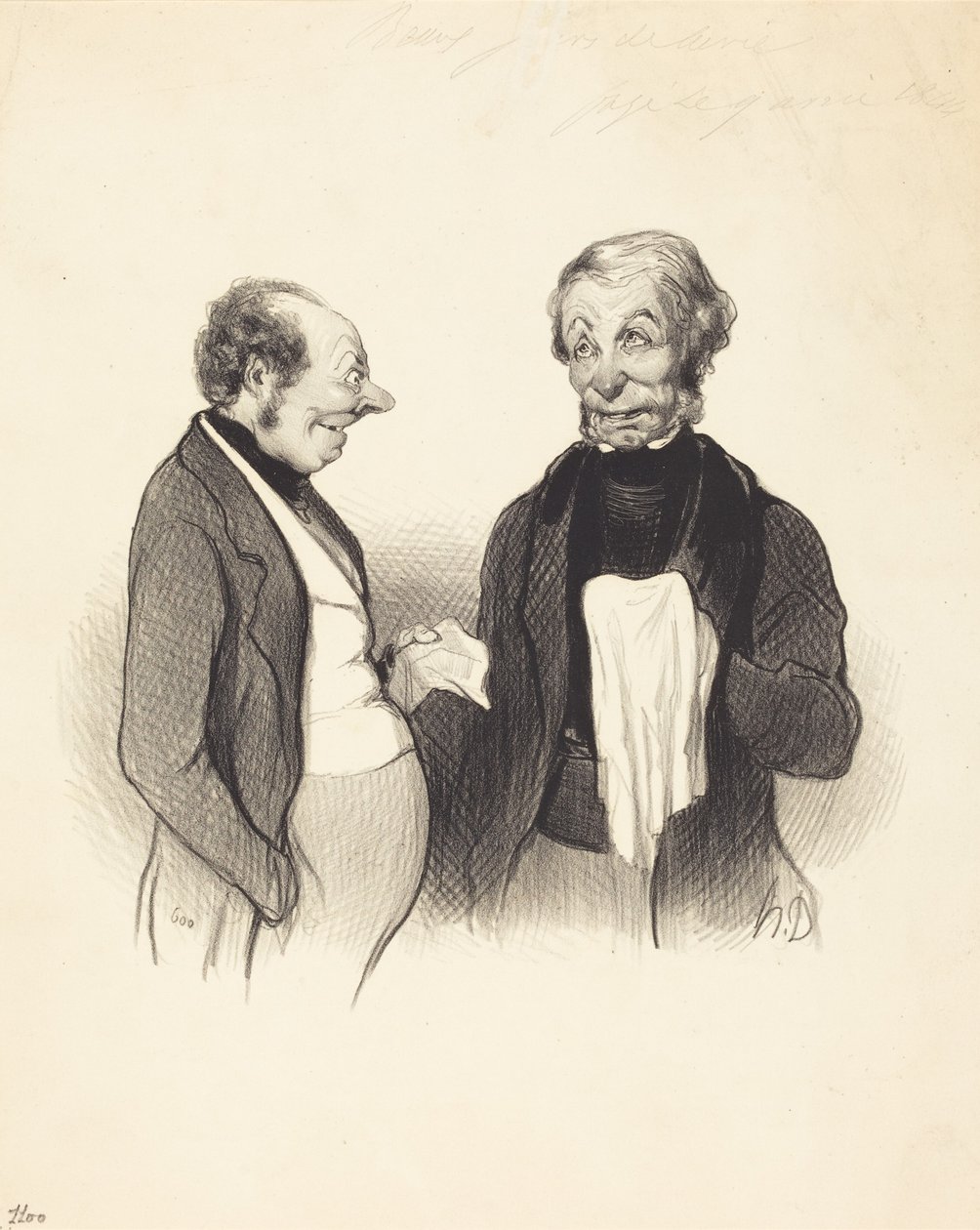 Szczęśliwa wiadomość autorstwa Honoré Daumier