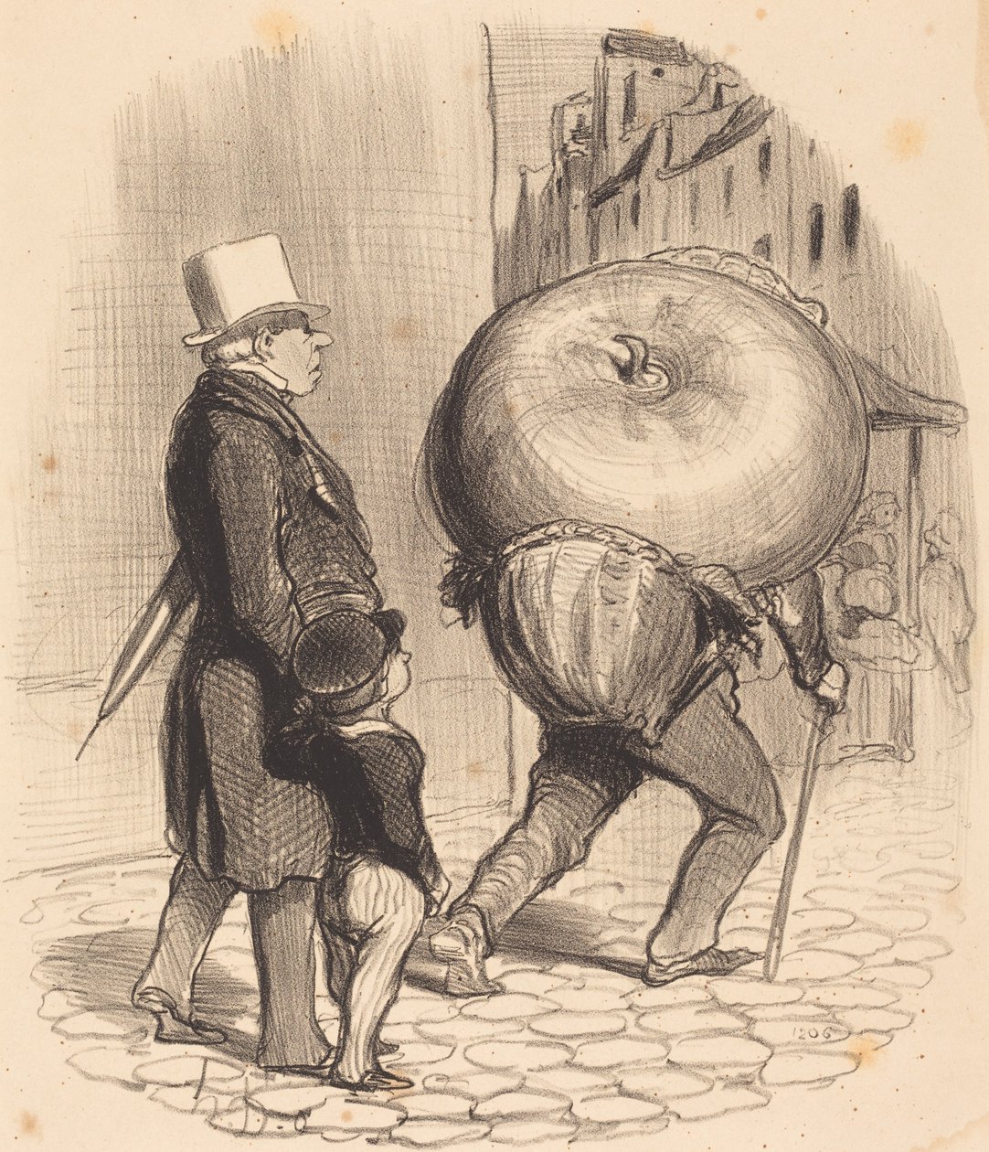 Lekcja botaniki autorstwa Honoré Daumier