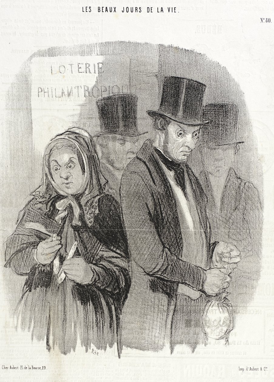 Loteria filantropijna autorstwa Honoré Daumier