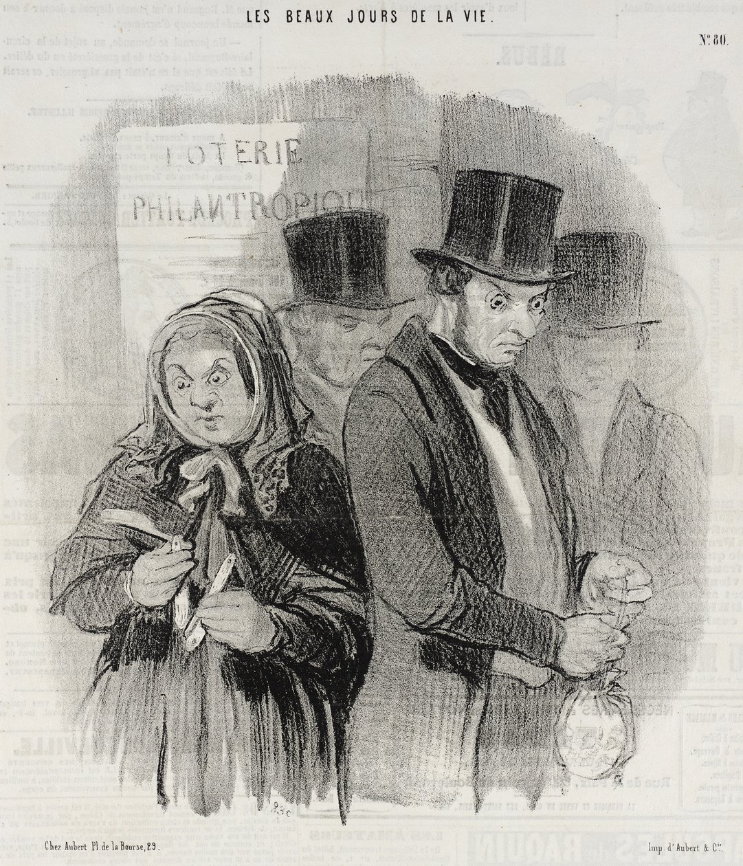 Loteria charytatywna autorstwa Honoré Daumier
