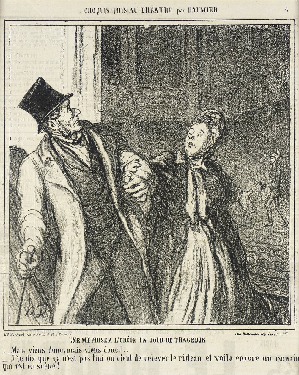 Nieporozumienie w Odéonie... autorstwa Honoré Daumier