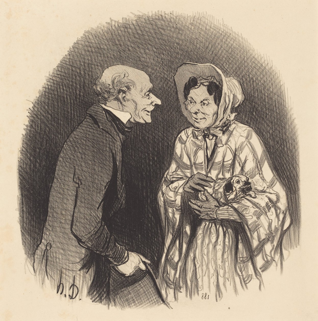 Nowa znajomość autorstwa Honoré Daumier