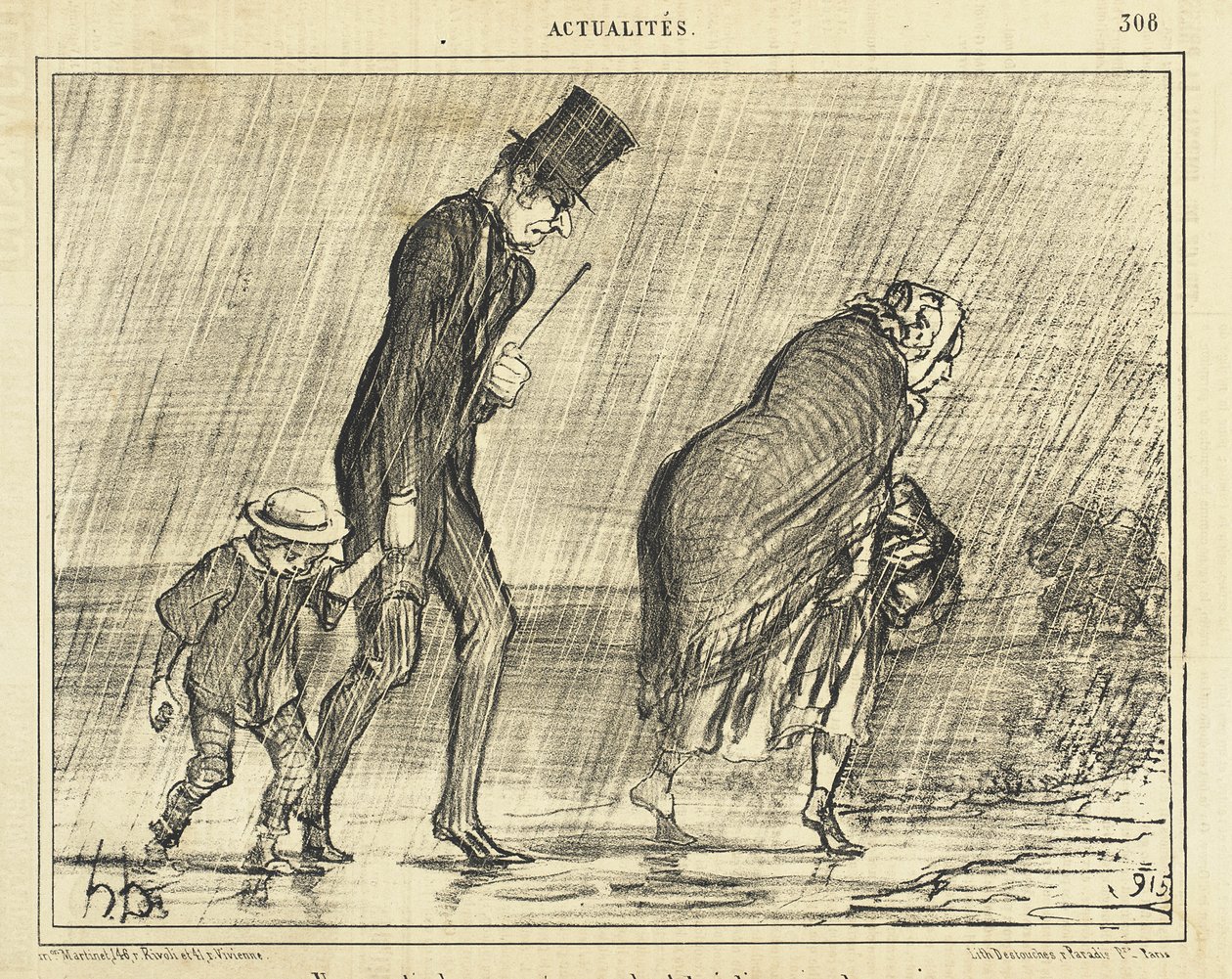 Wycieczka na wieś podczas pięknego miesiąca maja... autorstwa Honoré Daumier