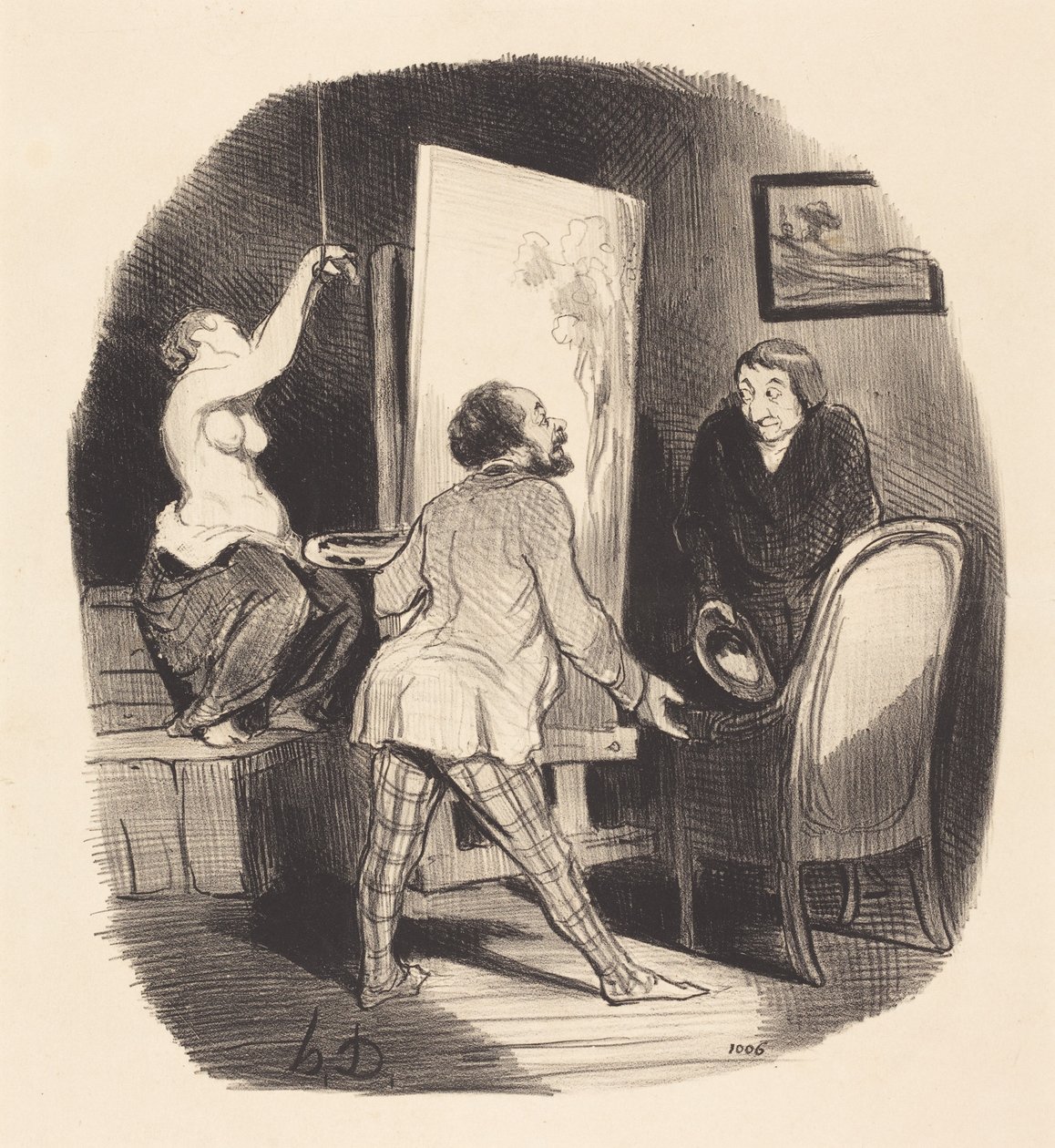 Trudna pozycja autorstwa Honoré Daumier