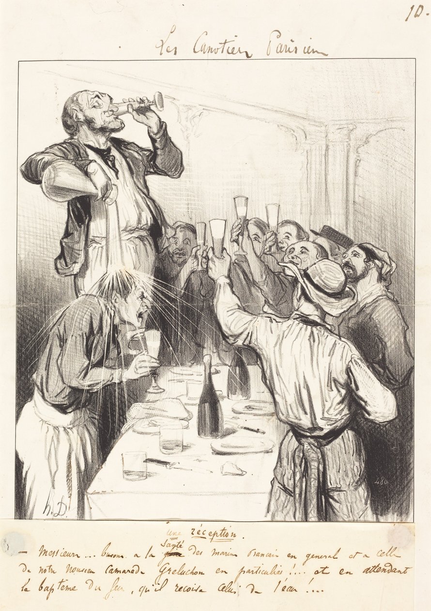 Przyjęcie autorstwa Honoré Daumier