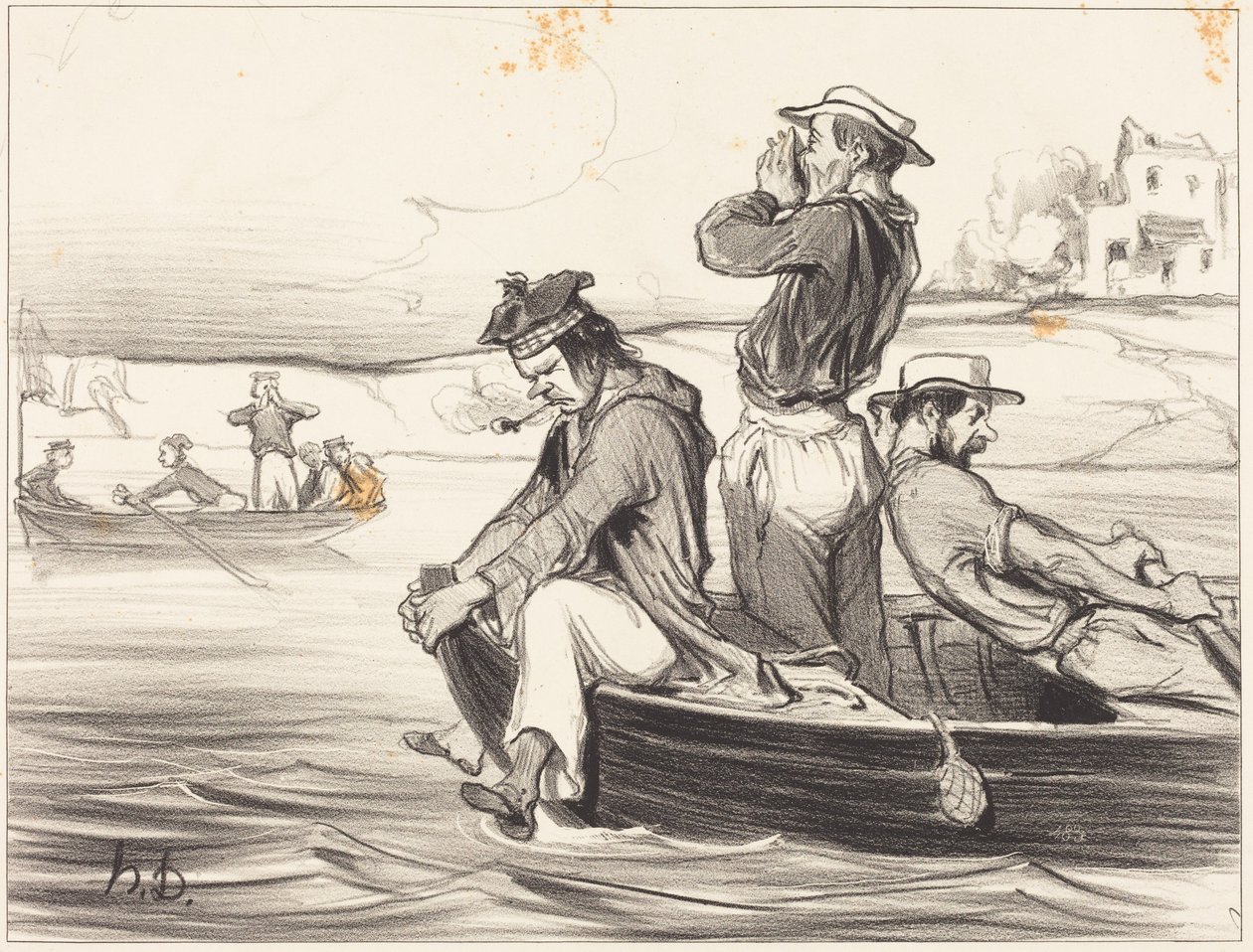 Spotkanie na otwartym morzu autorstwa Honoré Daumier