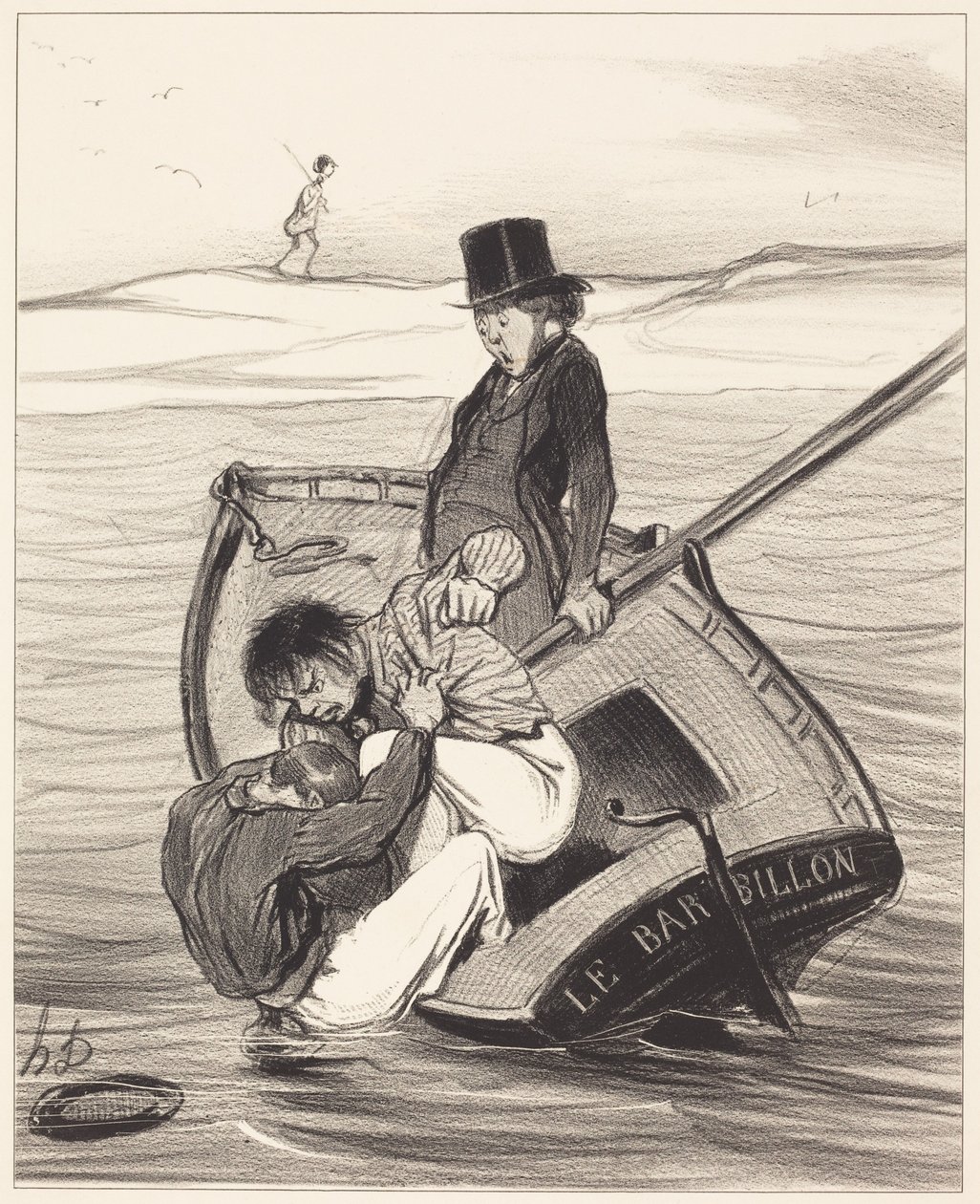 Bunt na pokładzie autorstwa Honoré Daumier