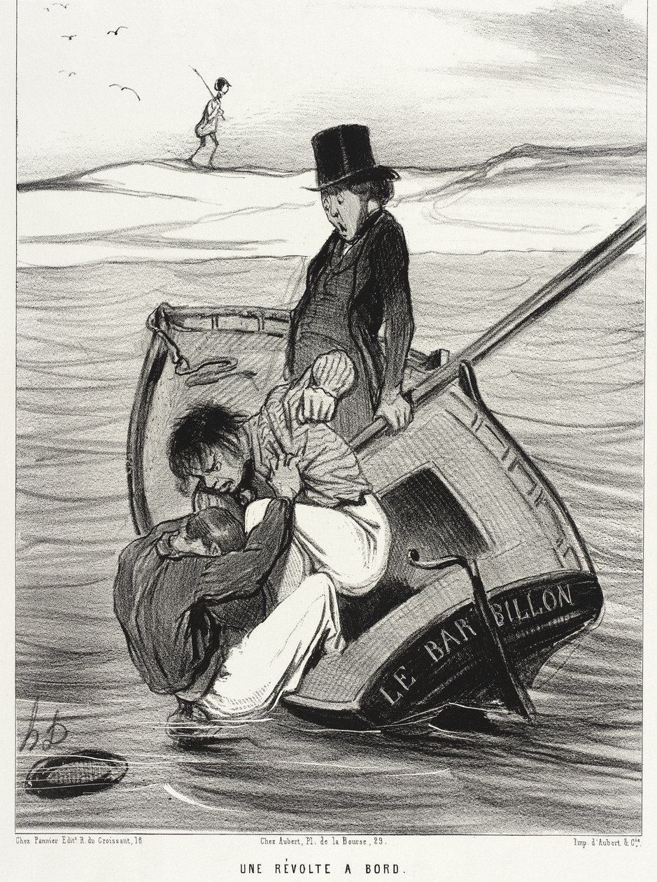 Bunt na pokładzie autorstwa Honoré Daumier