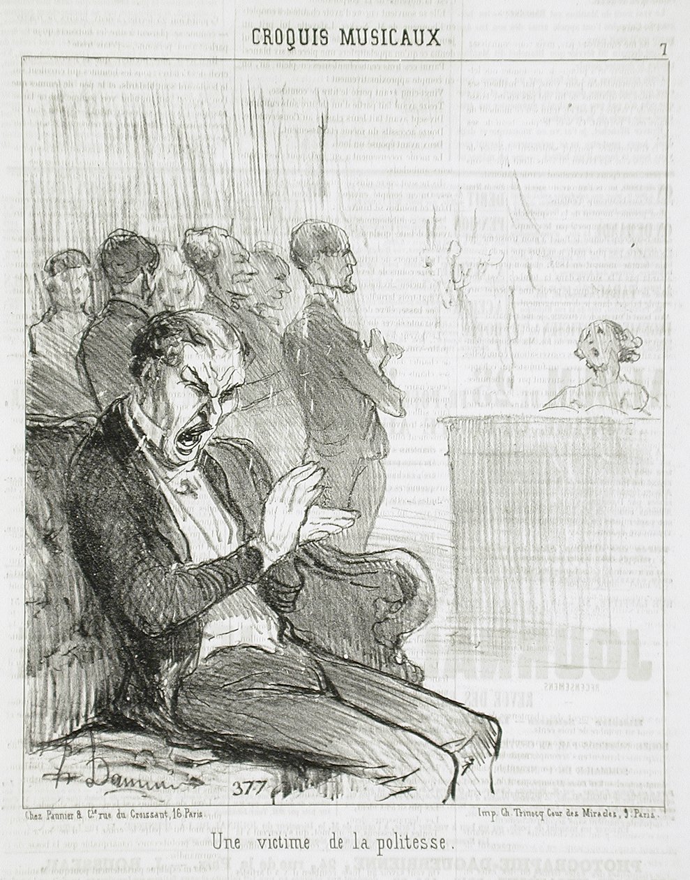 Ofiara uprzejmości autorstwa Honoré Daumier