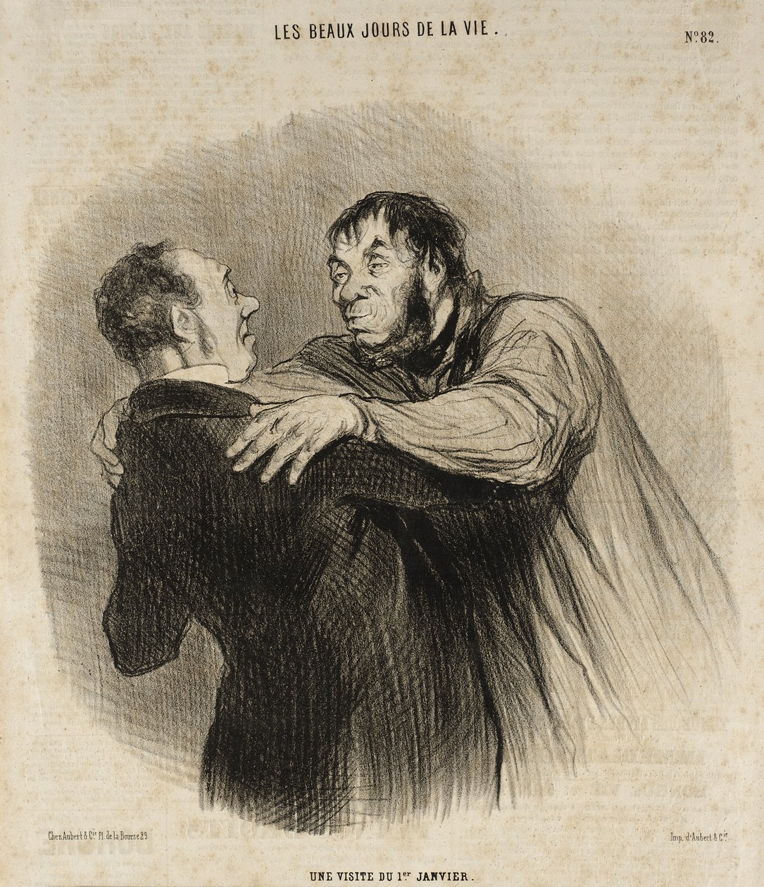 Wizyta 1 stycznia autorstwa Honoré Daumier
