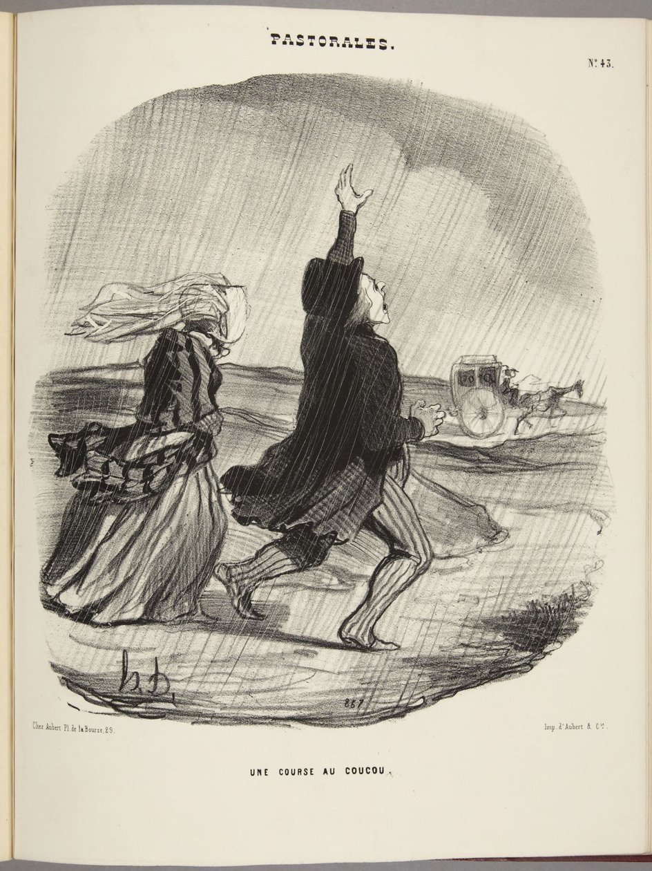 Wyścig kukułek autorstwa Honoré Daumier