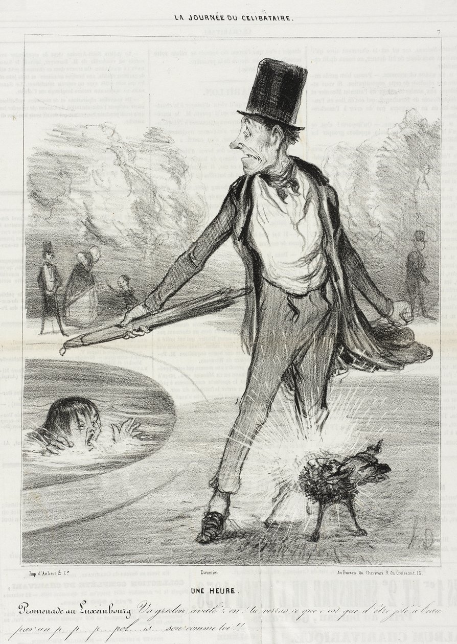 Godzina – Spacer po ogrodzie Luksemburskim autorstwa Honoré Daumier
