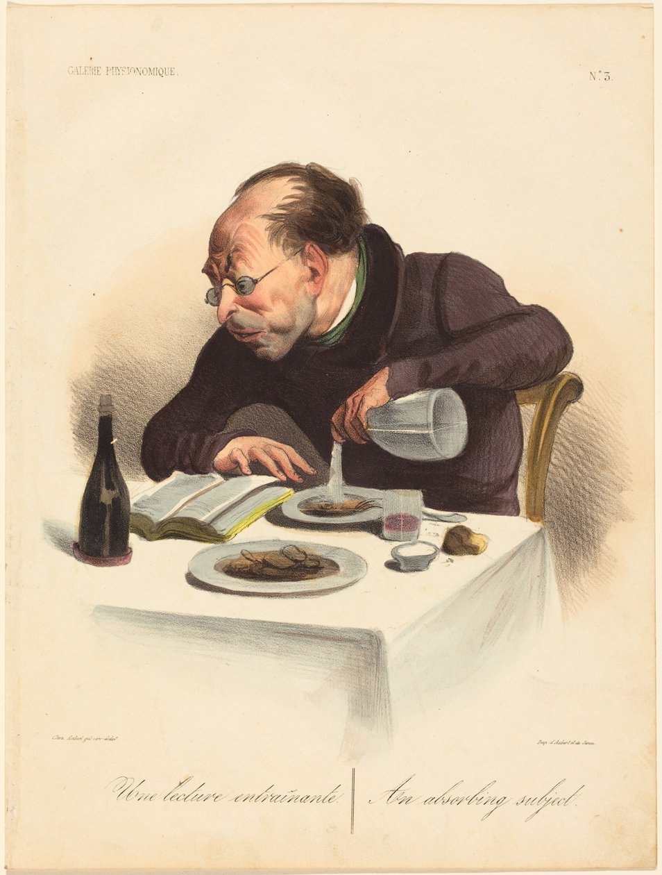 Wciągająca lektura autorstwa Honoré Daumier
