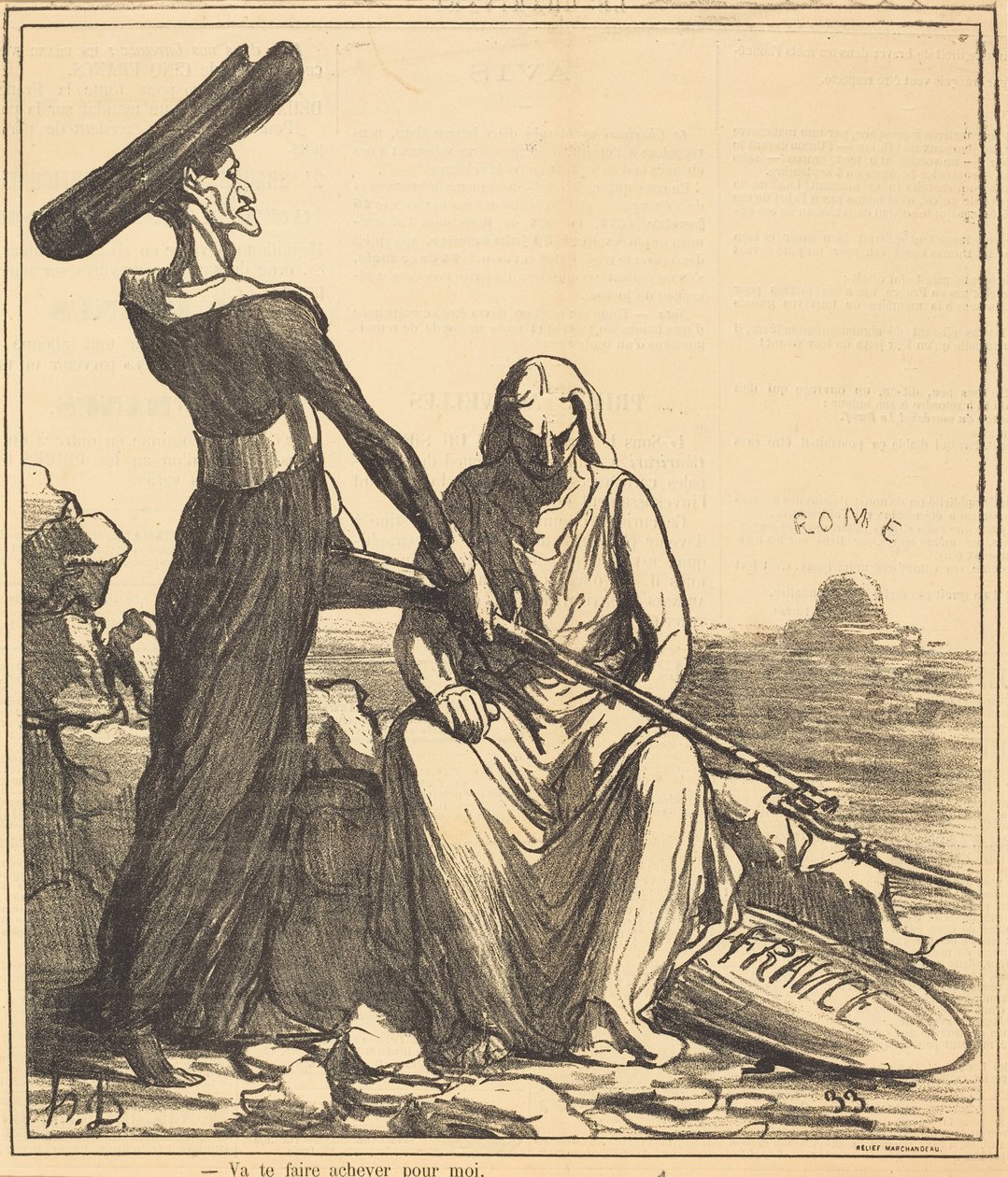 Idź i daj się zabić za mnie autorstwa Honoré Daumier