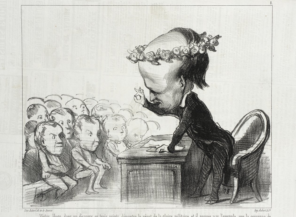 Victor Hugo w przemówieniu w trzech punktach... autorstwa Honoré Daumier