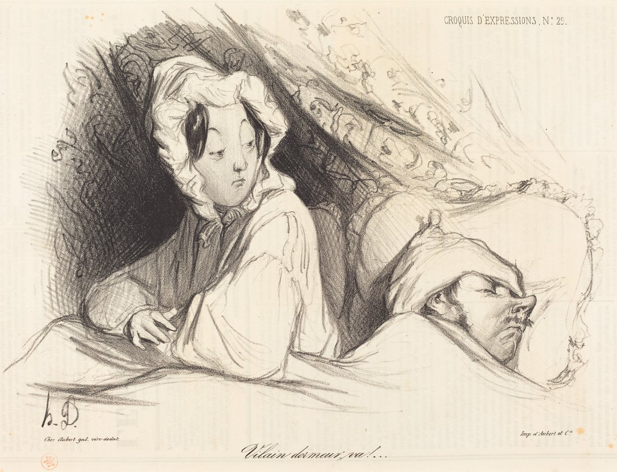Ty leniwy śpiochu! autorstwa Honoré Daumier
