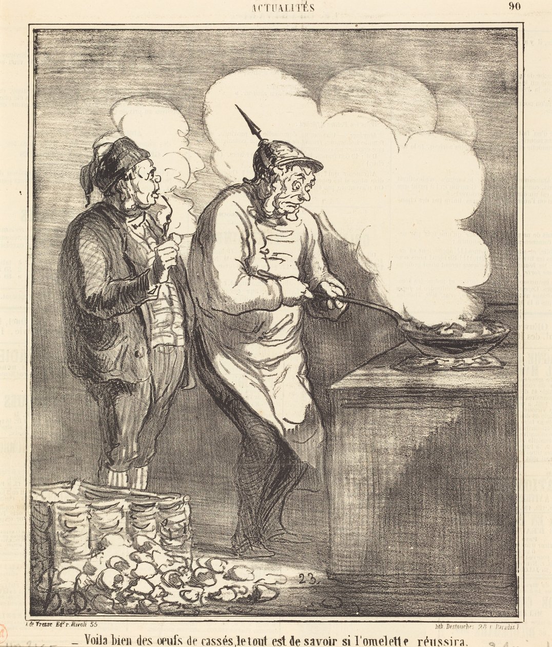 Ależ tu dużo rozbitych jajek... autorstwa Honoré Daumier