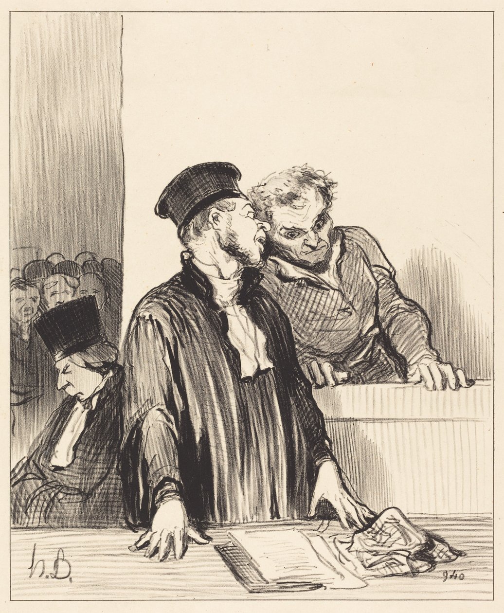Oto prokuratura, która przekazuje wam pewne… nieprzyjemne… informacje... autorstwa Honoré Daumier