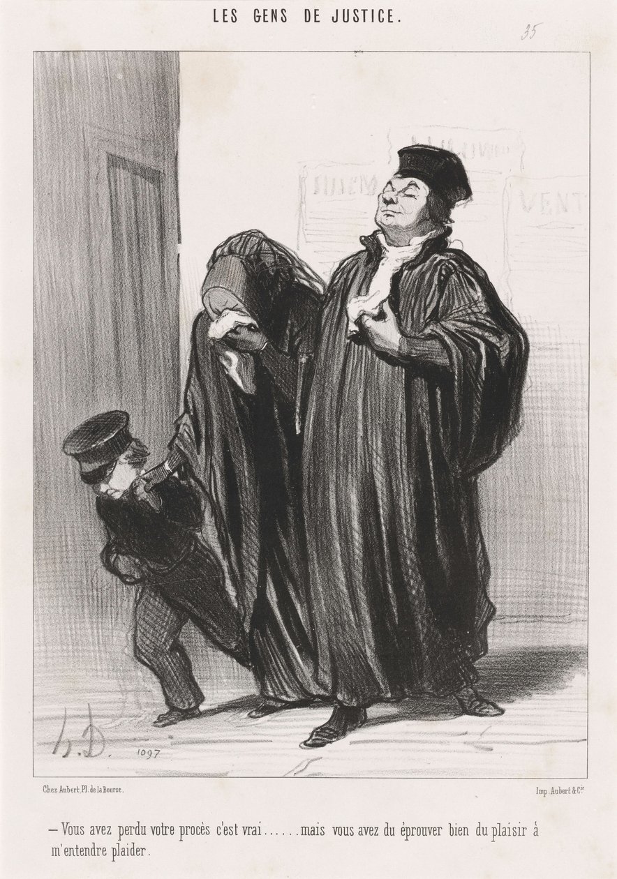 Przegraliście proces, to prawda... autorstwa Honoré Daumier