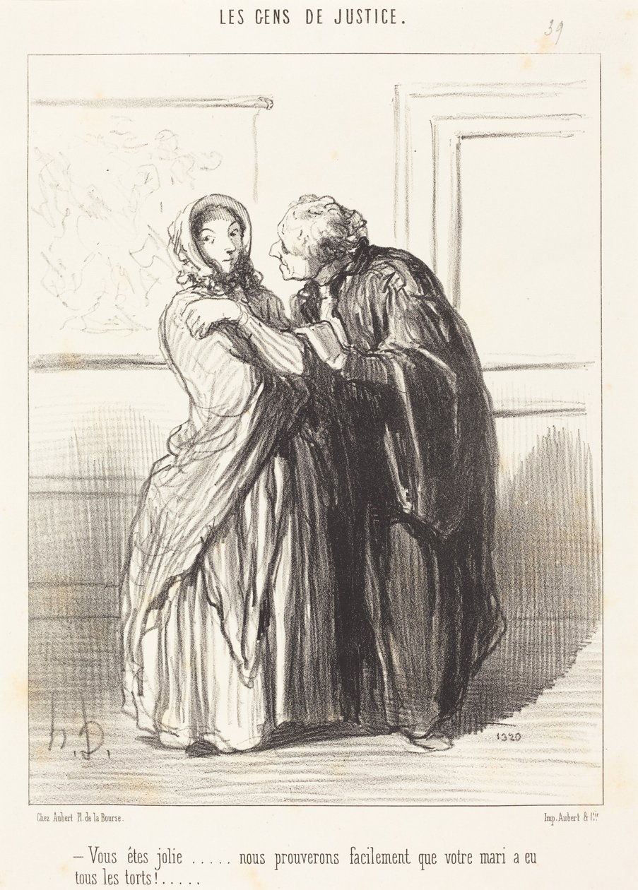 Jest pani śliczna... autorstwa Honoré Daumier