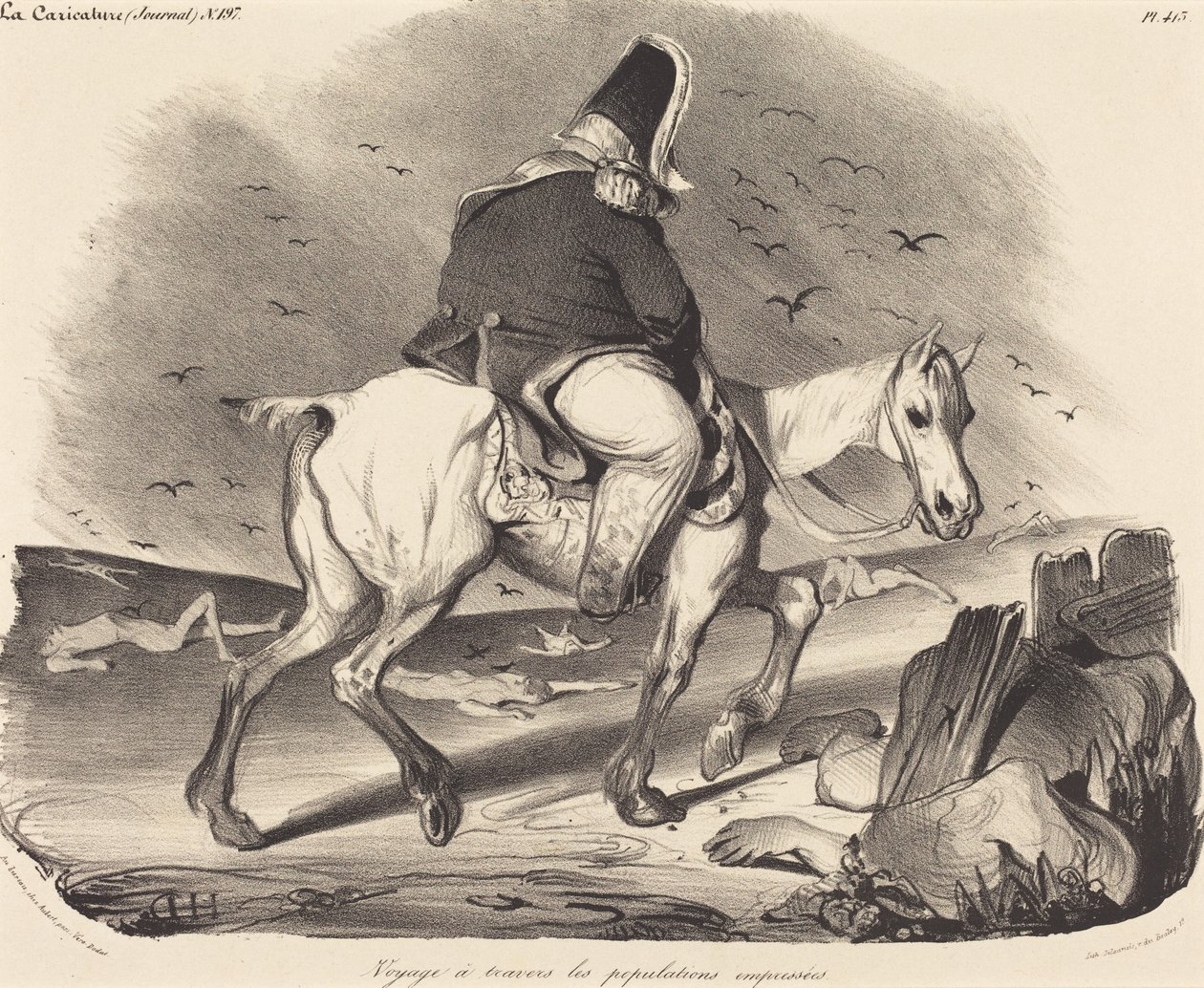 Podróż wśród pośpiesznych ludzi autorstwa Honoré Daumier