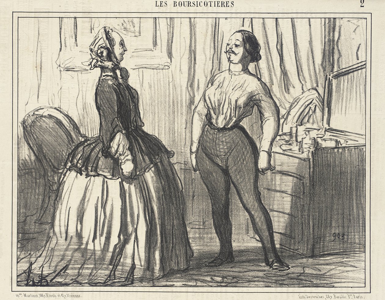 Zobaczmy... Czy wyglądam tak dostatecznie męsko? autorstwa Honoré Daumier