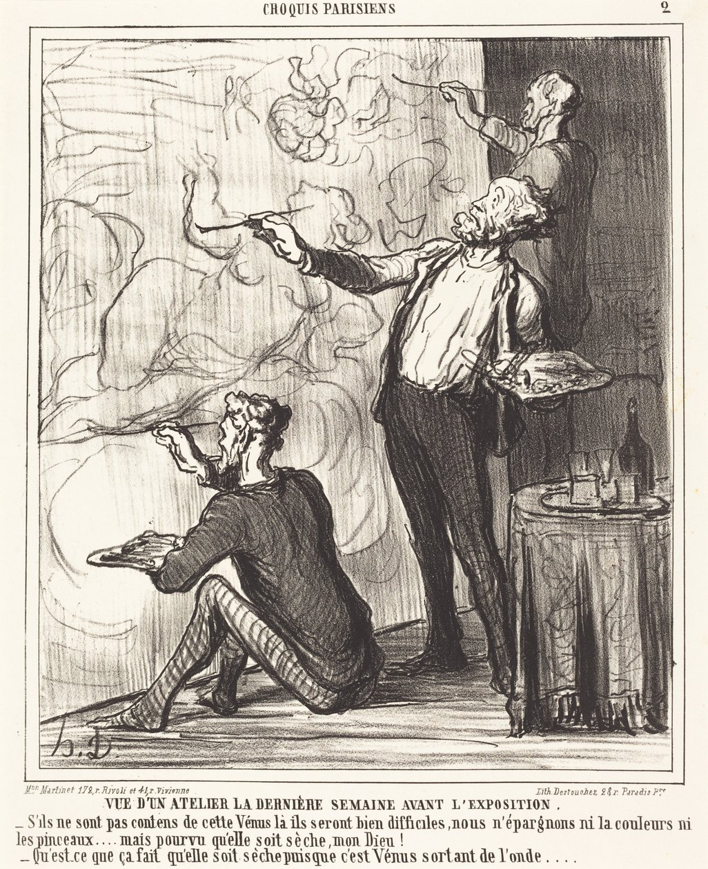 Widok pracowni... przed wystawą autorstwa Honoré Daumier