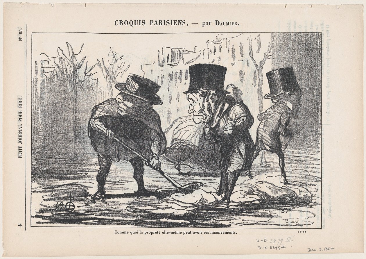 Co pokazuje, że nawet czystość może być niebezpieczna, z „Szkiców paryskich” autorstwa Honoré Daumier