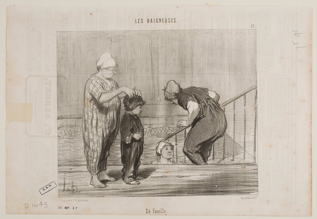 Z rodziną autorstwa Honoré Daumier