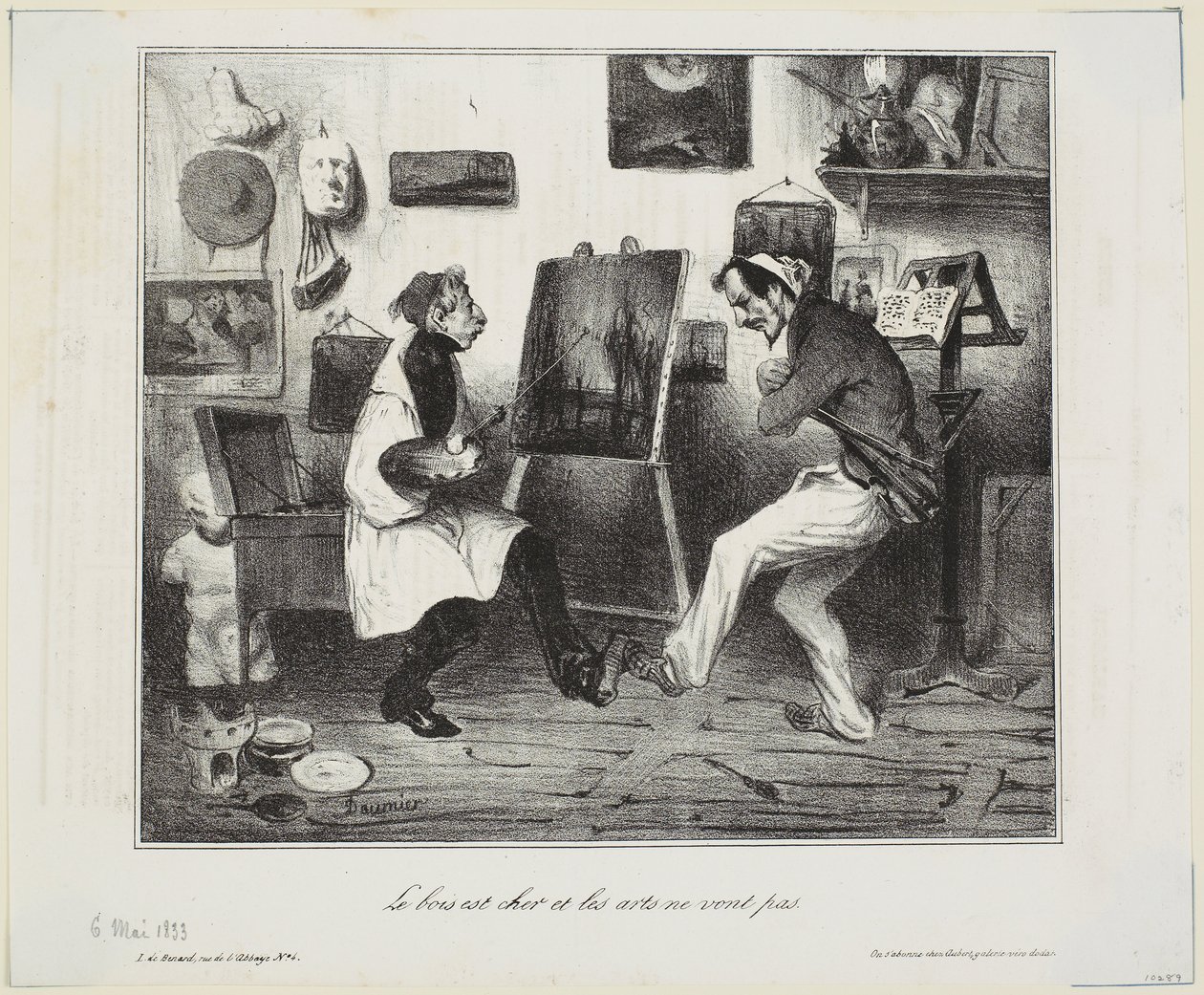 Drewno jest drogie, a sztuka ma się źle autorstwa Honoré Daumier