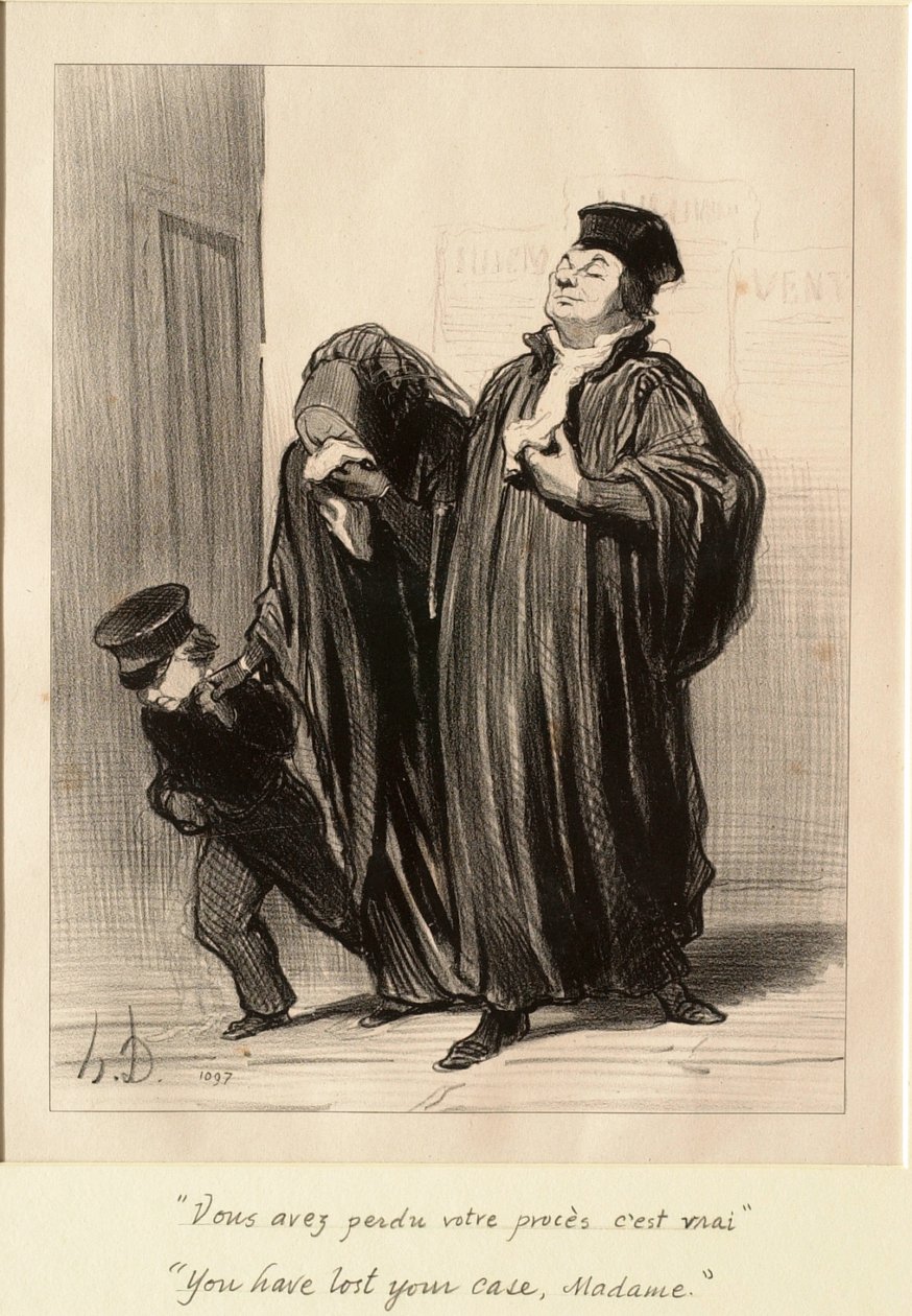 Przegrała pani swoją sprawę, madame autorstwa Honoré Daumier