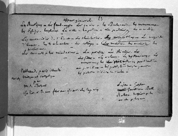 Fol. 23 „Aspekt ogólny…”, z „Uwagi do zgłoszenia i ukończenia moich prac” (pióro i atrament na papierze) autorstwa Honore de Balzac