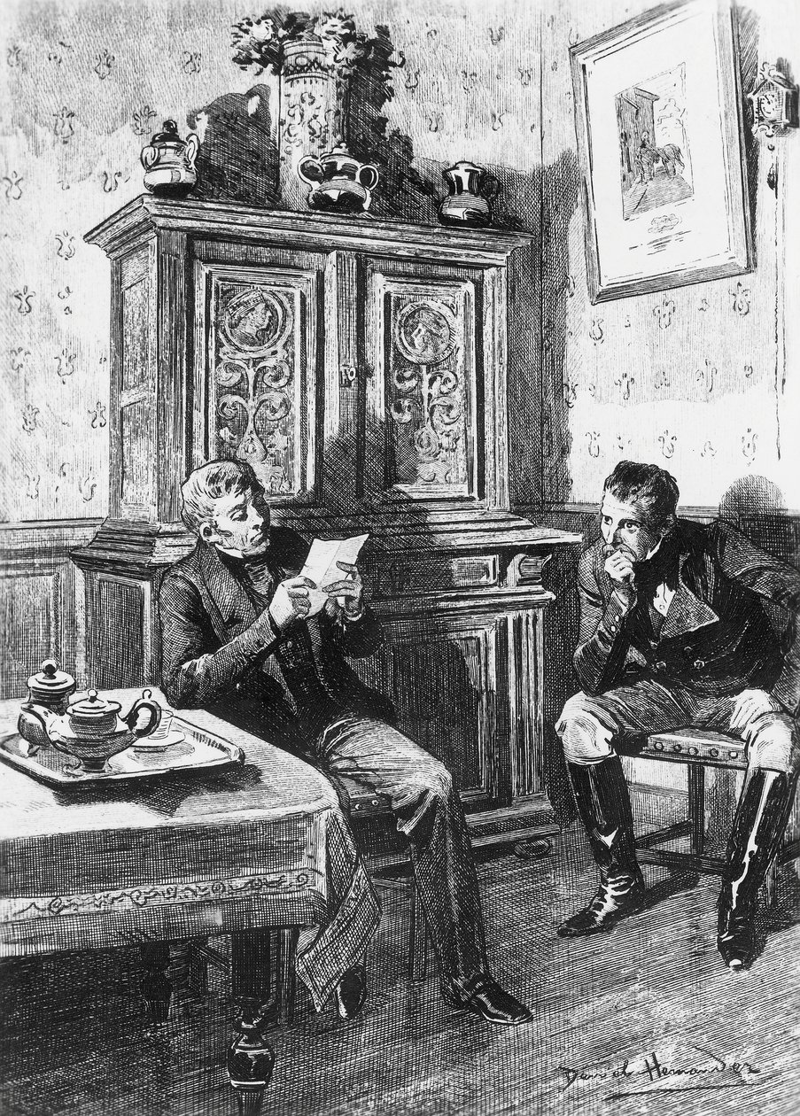 Ilustracja Daniela Hernandeza (1856-1932) do Country Doctor, powieści Honore de Balzaca (1799-1850) z wielotomowego zbioru pt. Human Comedy, wydanego w 1902, Paryż autorstwa Honore de Balzac