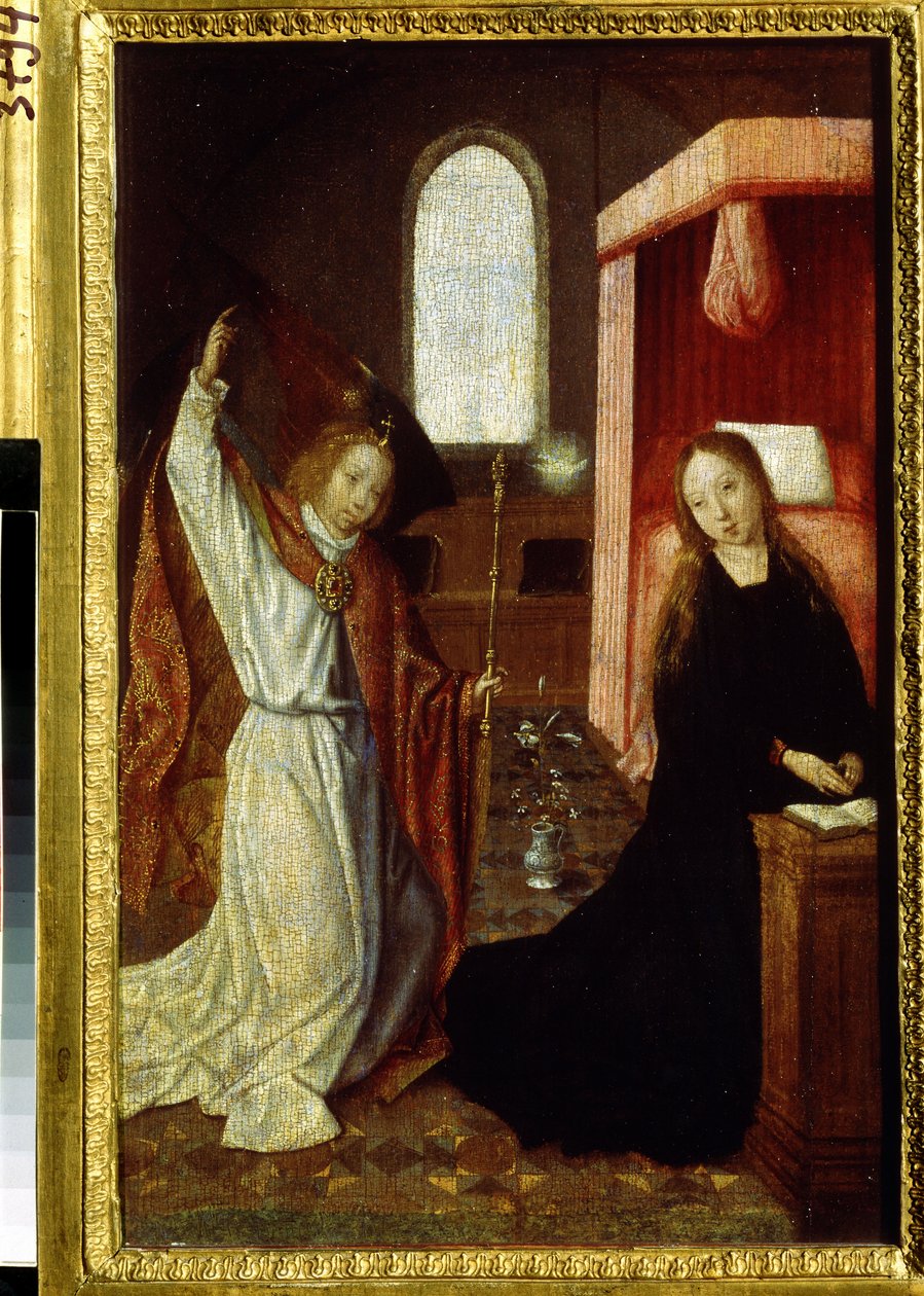 "Zwiastowanie" Obraz mistrza z Hoogstraeten (czynny w latach 1490-1530) Początek XVI wieku Muzeum Puszkina, Moskwa autorstwa Hoogstraeten Master