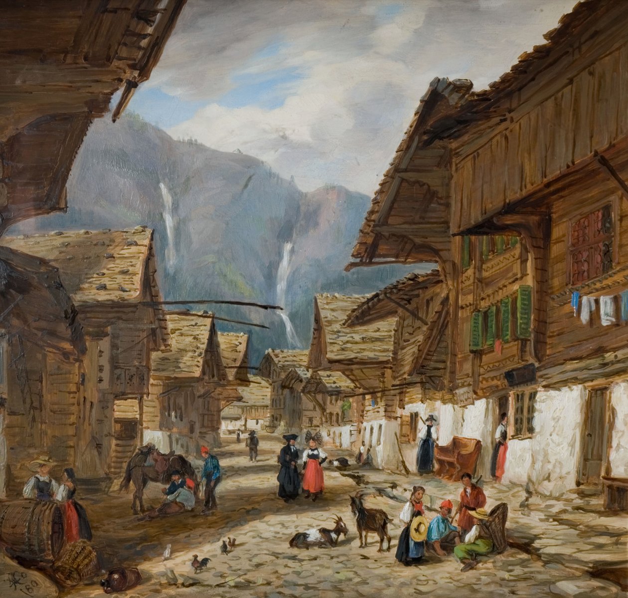 Andermatt, Szwajcaria, 1880. autorstwa Hopkins Horsley Hobday Horsley