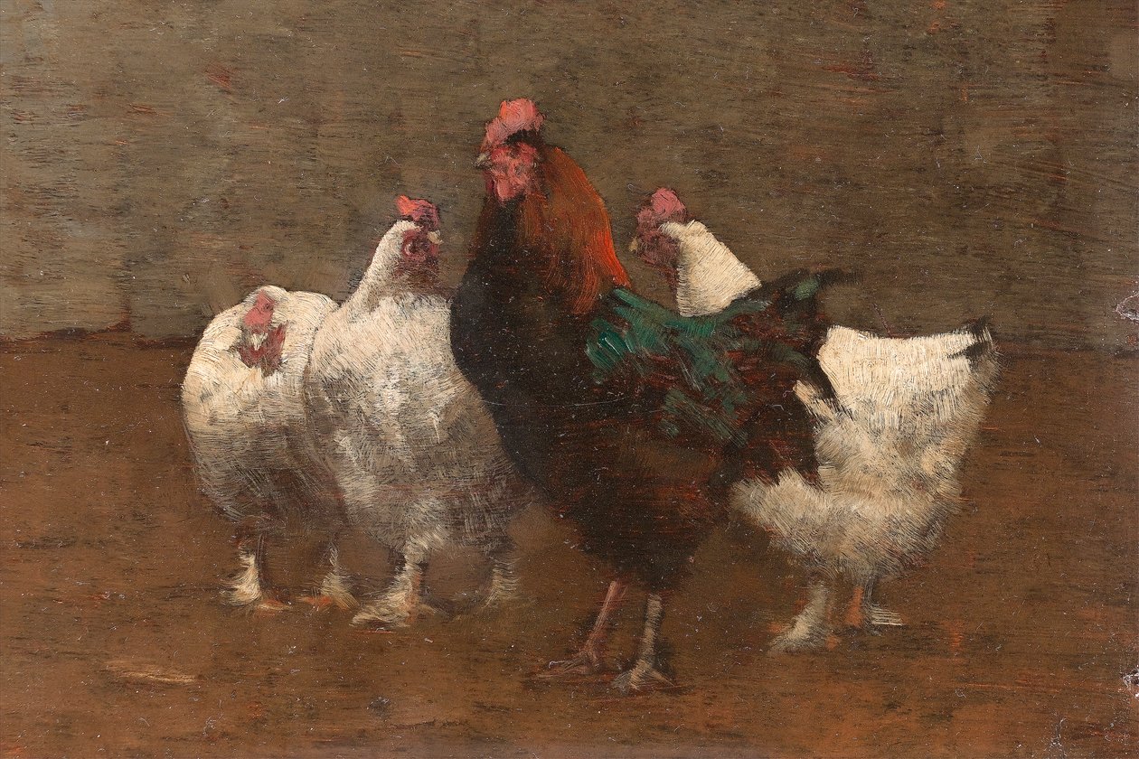 Ptactwo, 1896 olej na pokładzie, detal 244425 autorstwa Horace Mann Livens