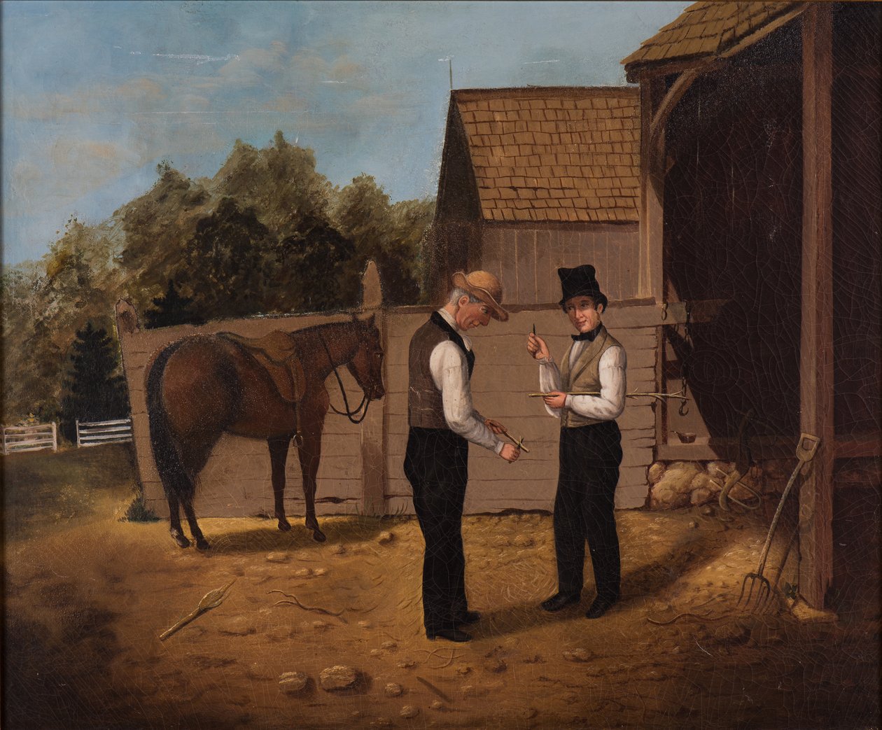 Targowanie się o konia, 1850-1855 autorstwa Horace Bundy