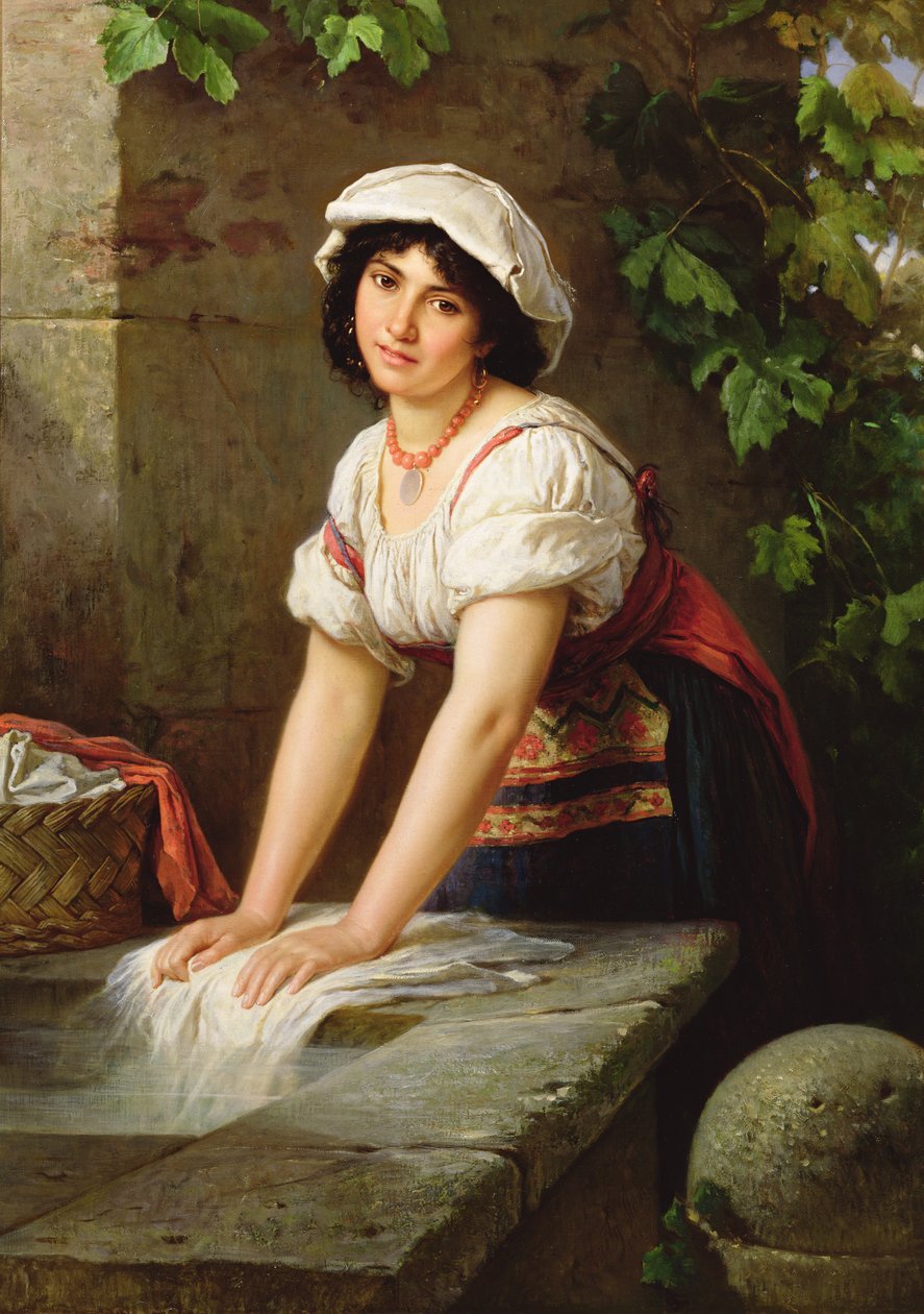Pranie przy studni, 1896 autorstwa Horace Henry Cauty