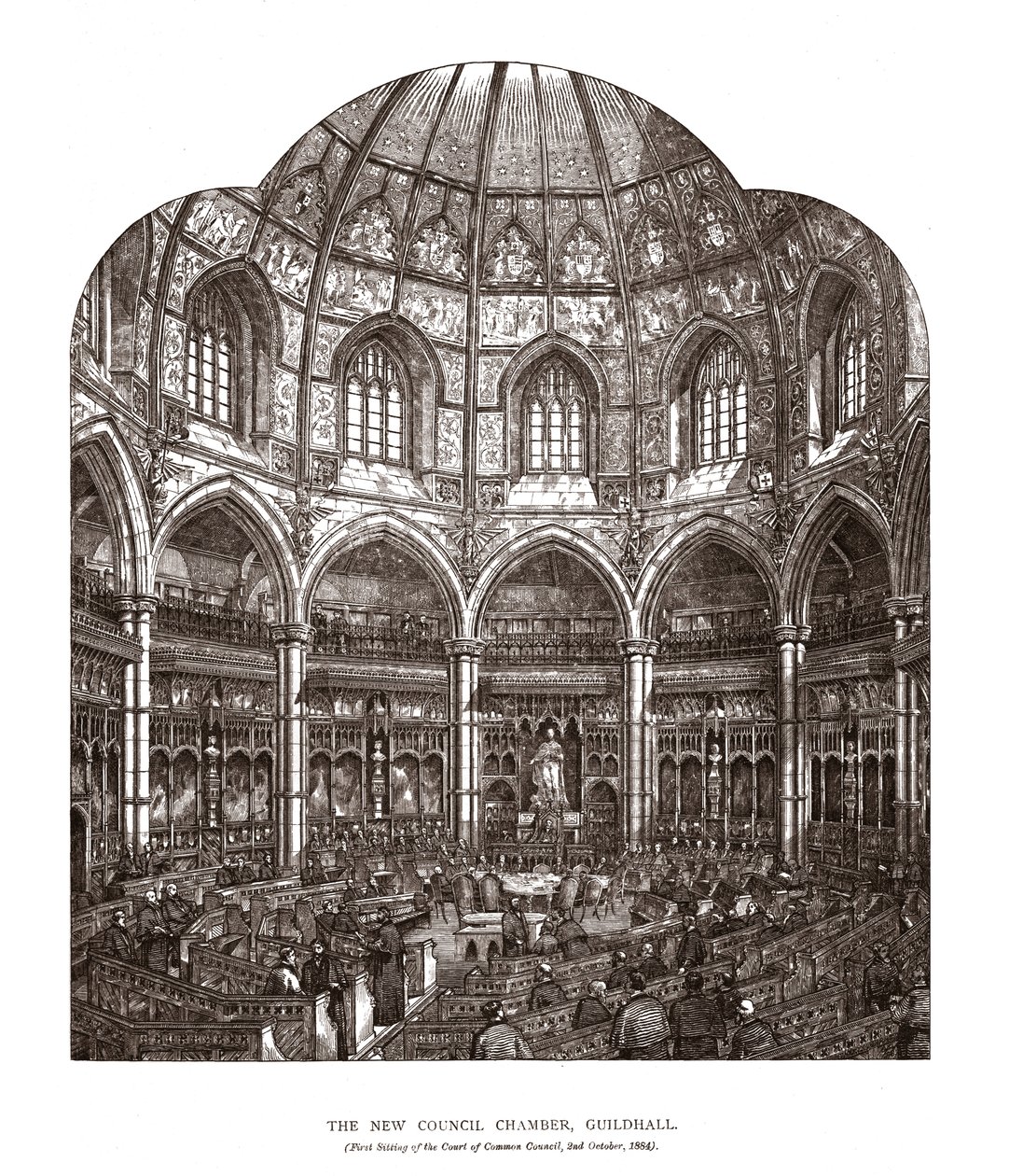 Sala Cechu Nowej Rady, 1884, 1886 autorstwa Horace Jones