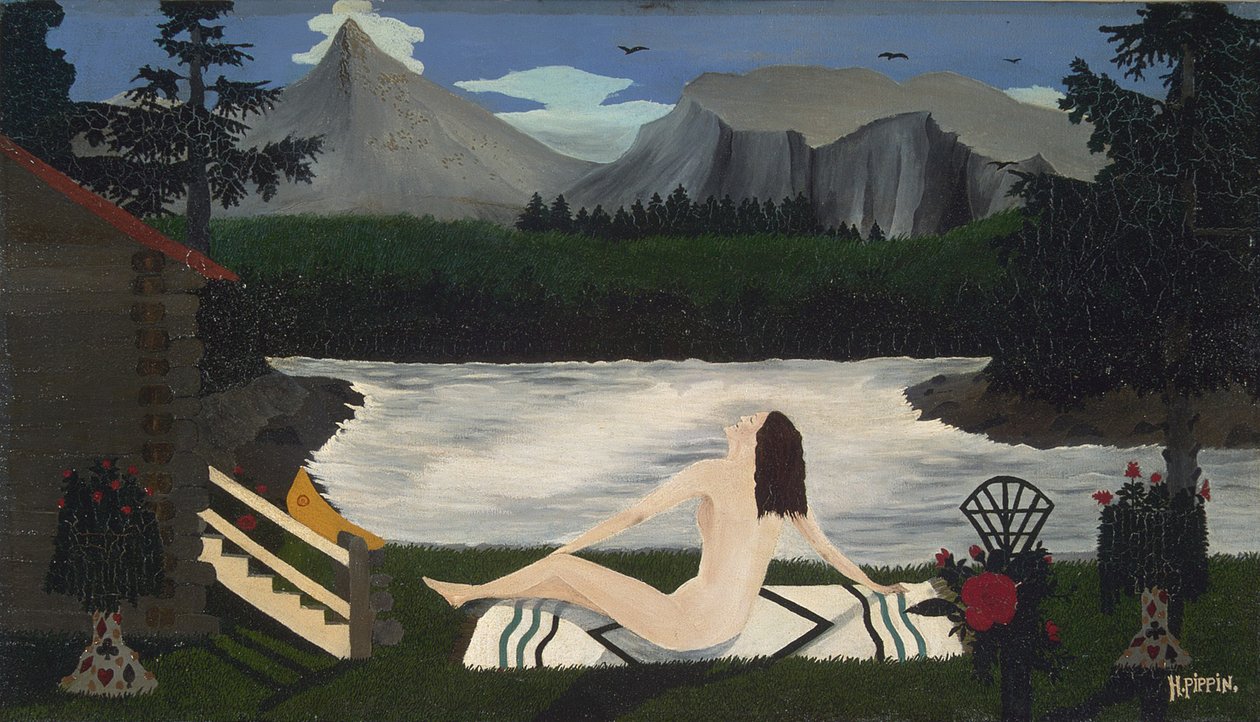 Pani Jeziora, ok. 1936-39 (olej na płótnie) autorstwa Horace Pippin