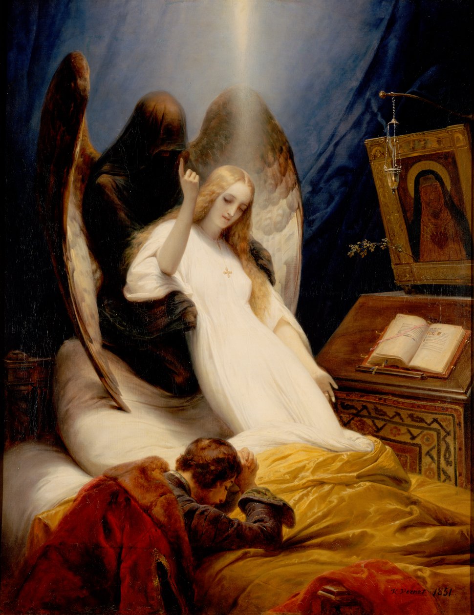 Anioł Śmierci autorstwa Emile Jean Horace Vernet